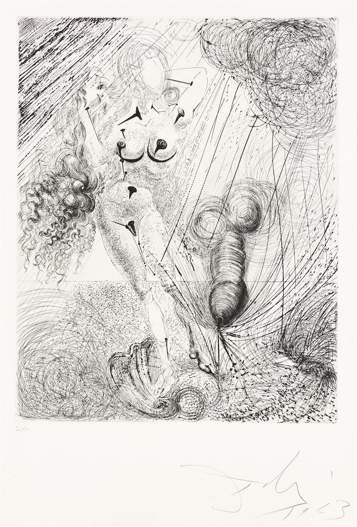 Salvador Dalí Nude Print - Aphrodite
