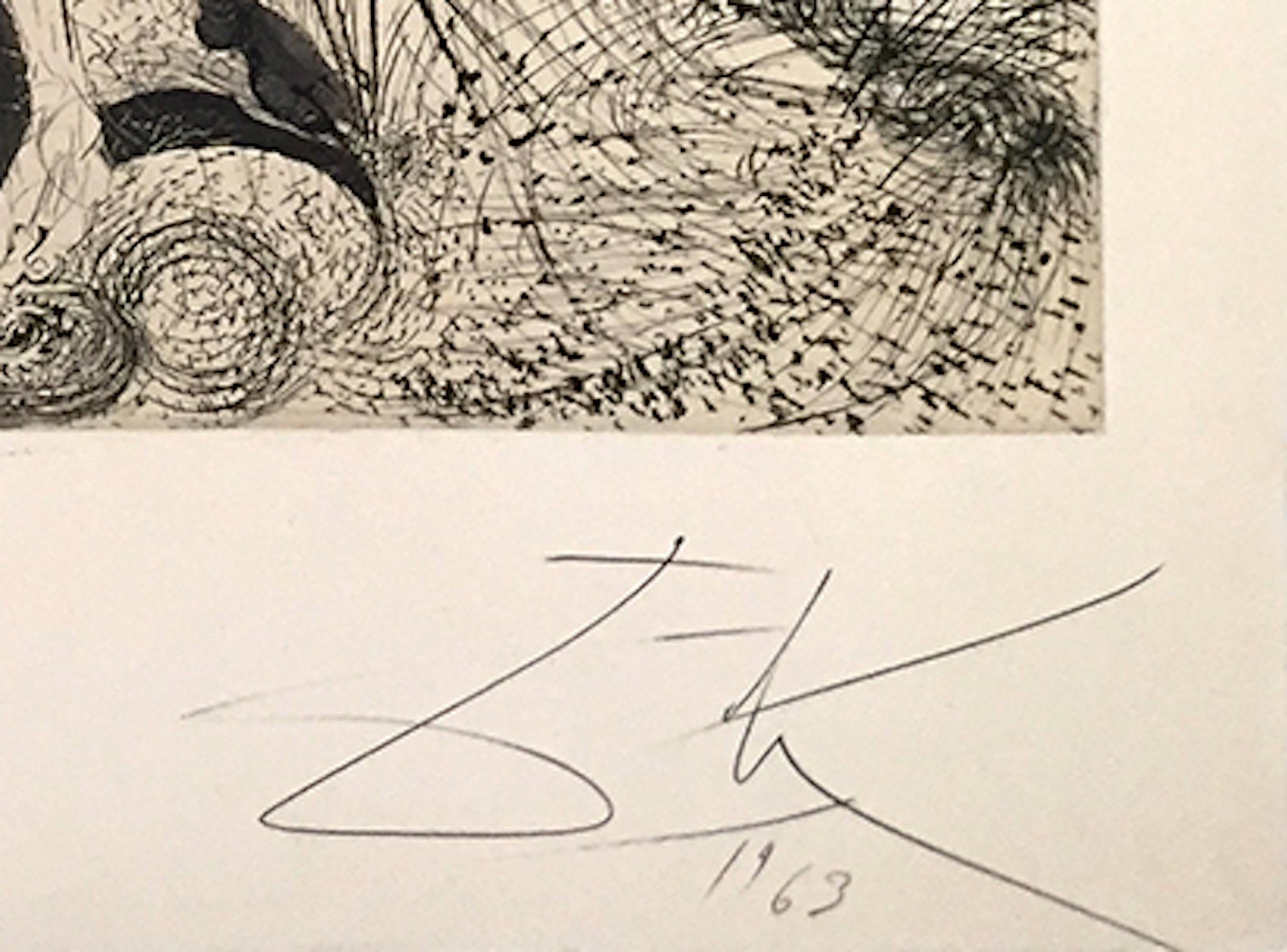 Aphrodite -  Héliogravüre und Kaltnadelradierung nach Salvador Dali - 1963 (Surrealismus), Print, von Salvador Dalí