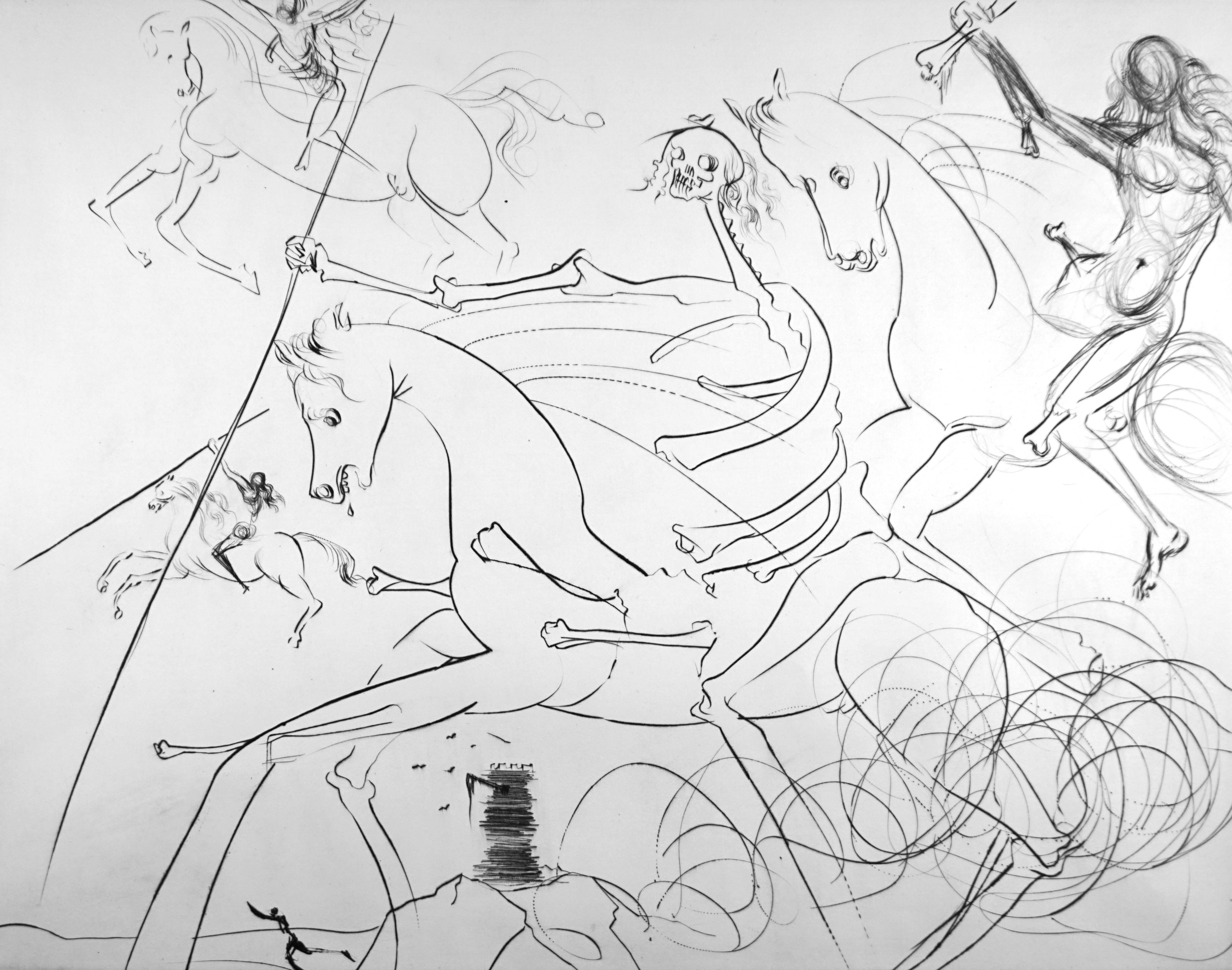 Apokalyptische Reiter ( Apokalyptischer Reiter) – Print von Salvador Dalí