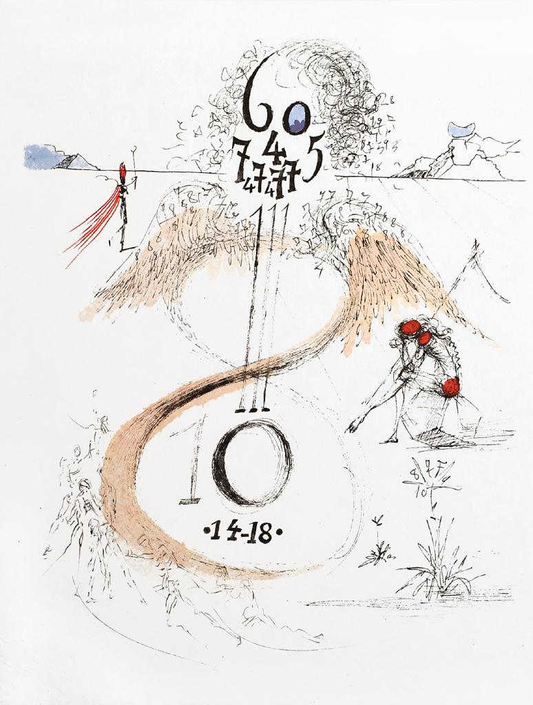 Apollinaire “The 1914-18 War” (125/145) - Print by Salvador Dalí