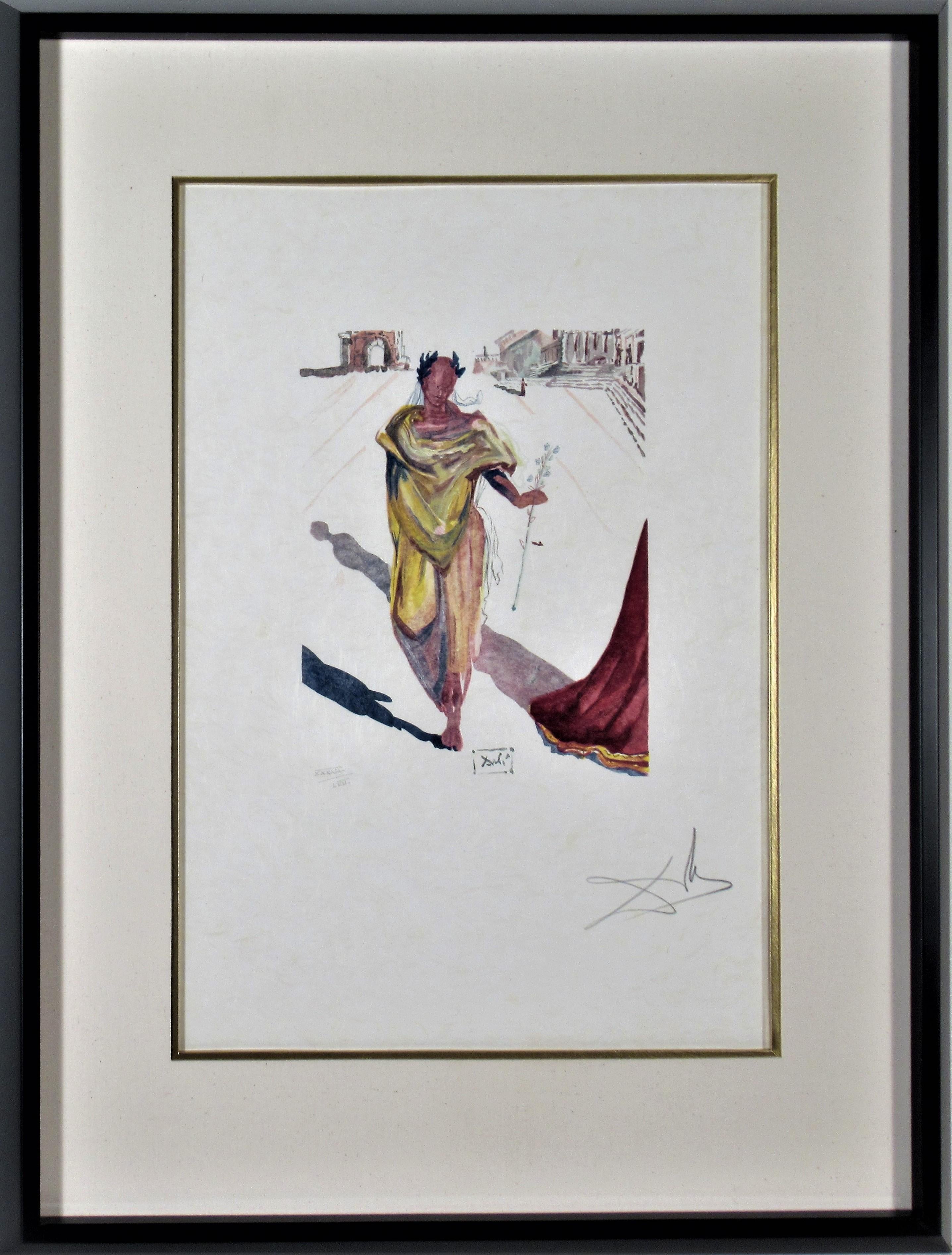 Salvador Dalí Print - "Apollon" from the suite "lArt d'Aimer d'Ovide" 