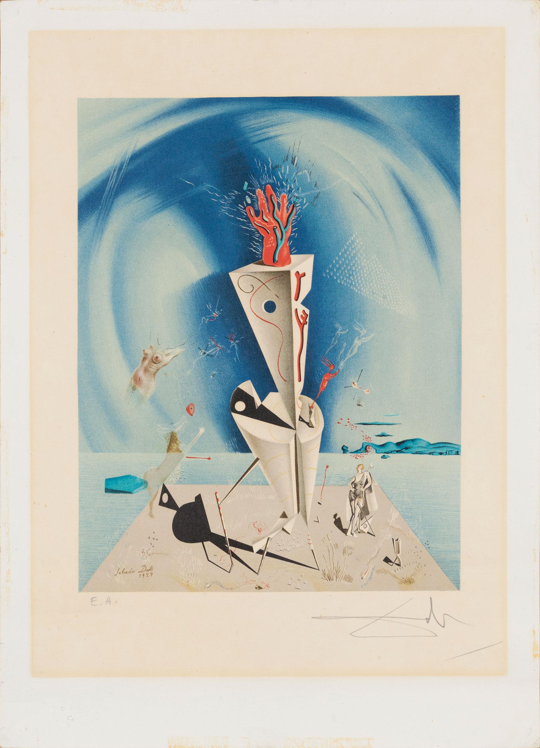 Salvador Dalí Figurative Print - Apparatus and Hand