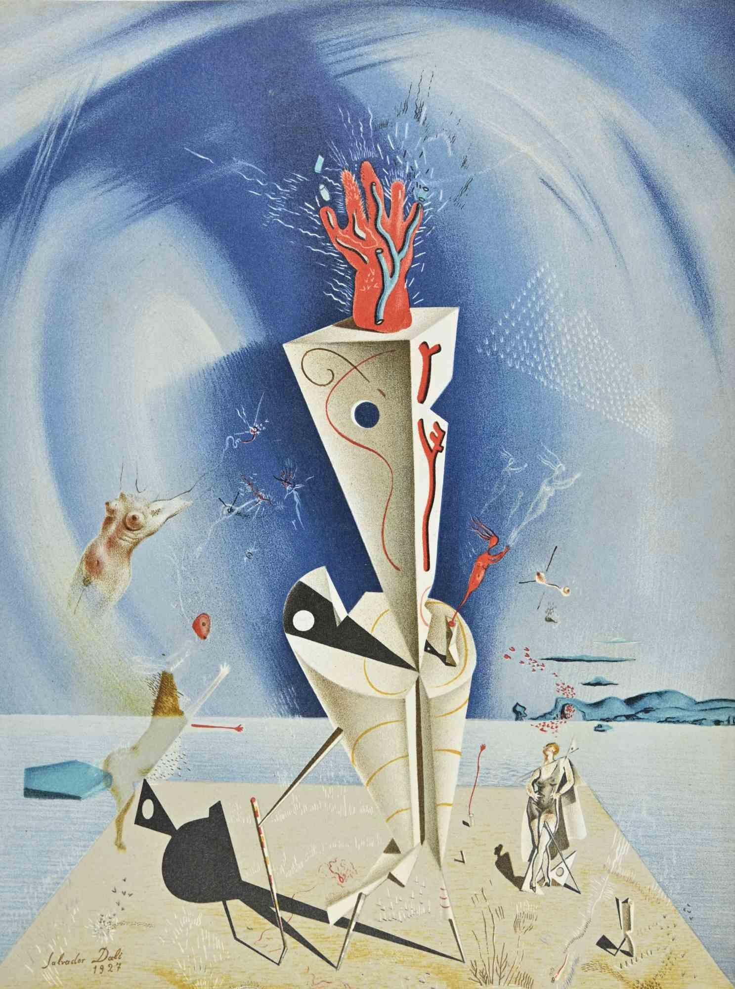 Salvador Dalí Figurative Print – Appareil et Main - Lithographie nach Salvador Dalì - 1974