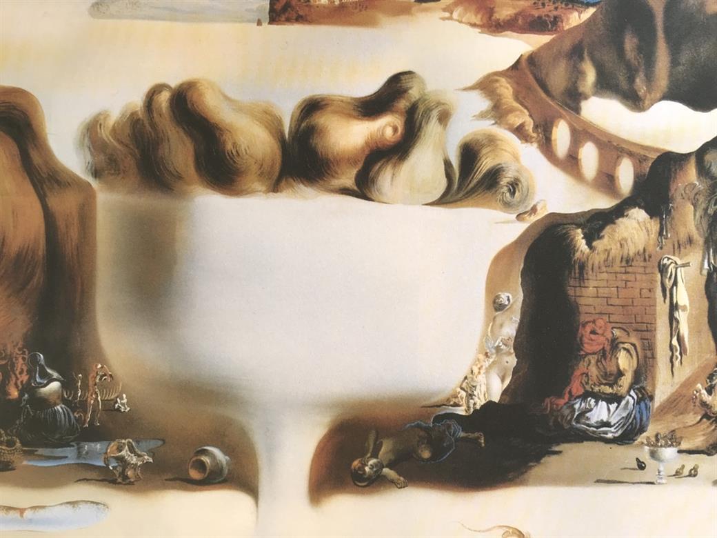 Apparition d'un visage et d'un compotier sur une plage - Surrealist Print by Salvador Dalí