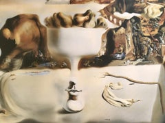 Apparition d'un visage et d'un compotier sur une plage