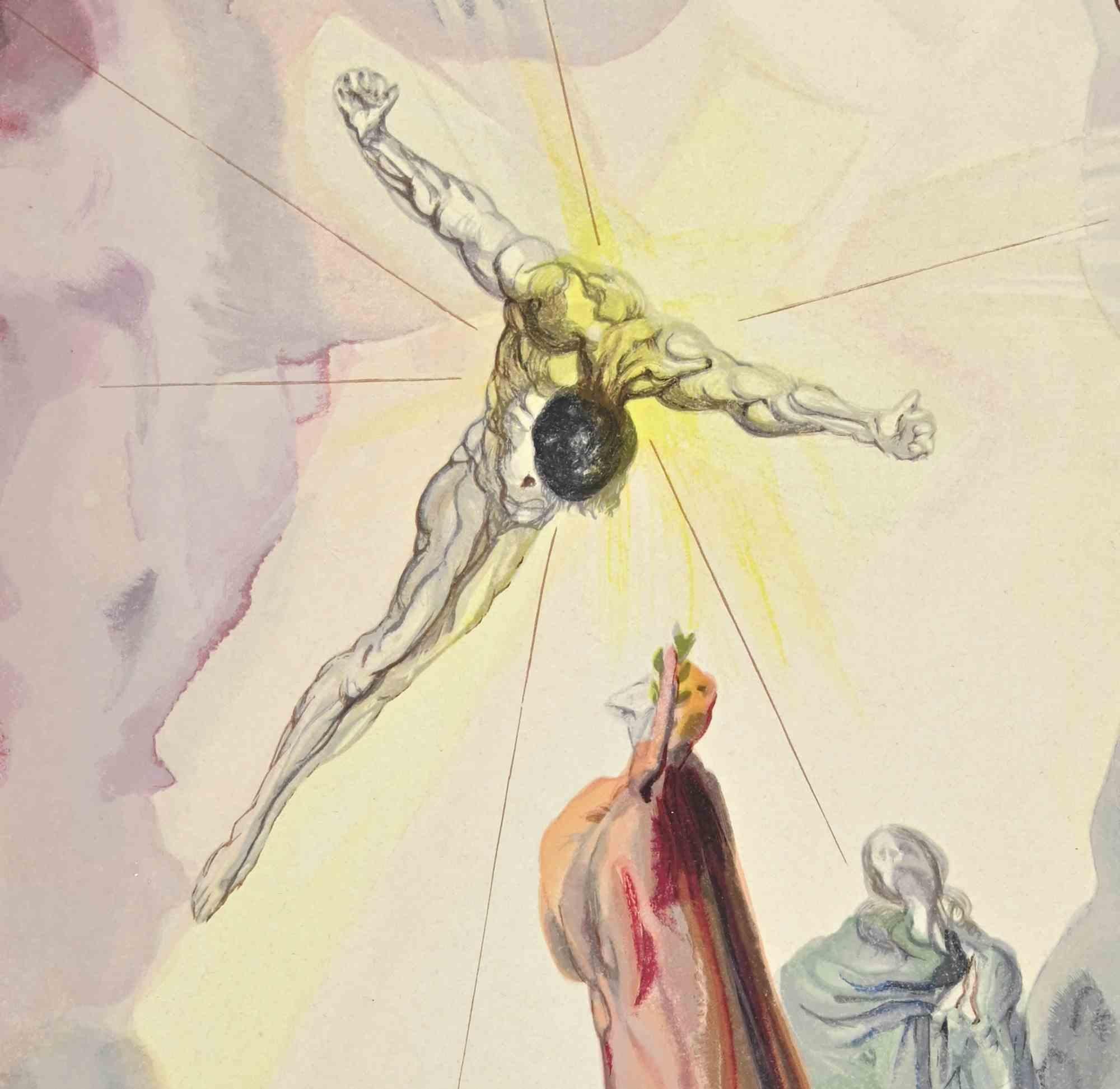 Apparition of Christ – Holzschnittdruck – 1963 – Print von Salvador Dalí
