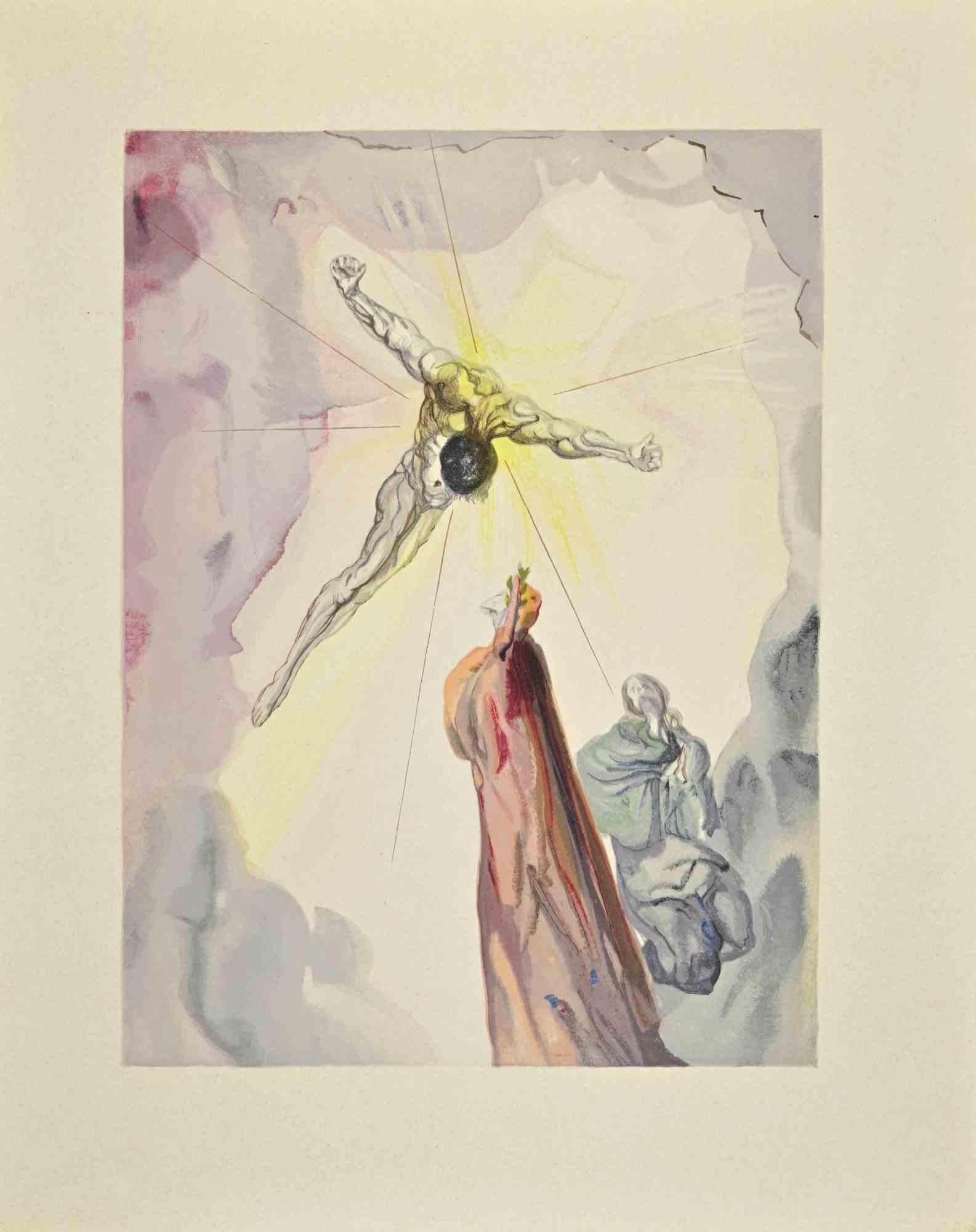 Salvador Dalí Print - Apparition of Christ - Woodcut print - 1963