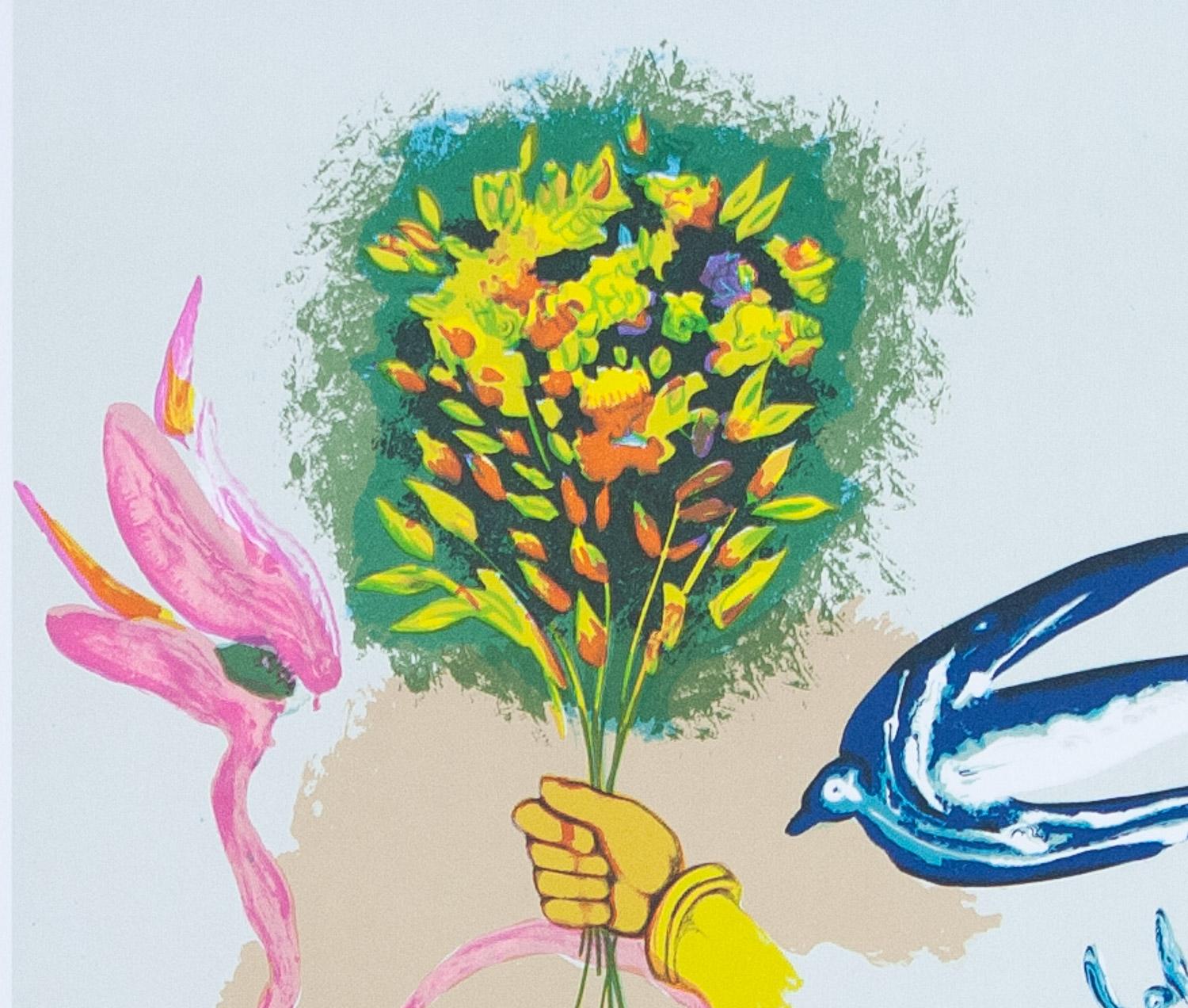 Apparition of the Rose  ( Tarot )  original signed limited ed. by Salvador Dali - Print by Salvador Dalí