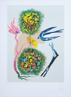 Apparition of the Rose  ( Tarot )  original signed limited ed. by Salvador Dali