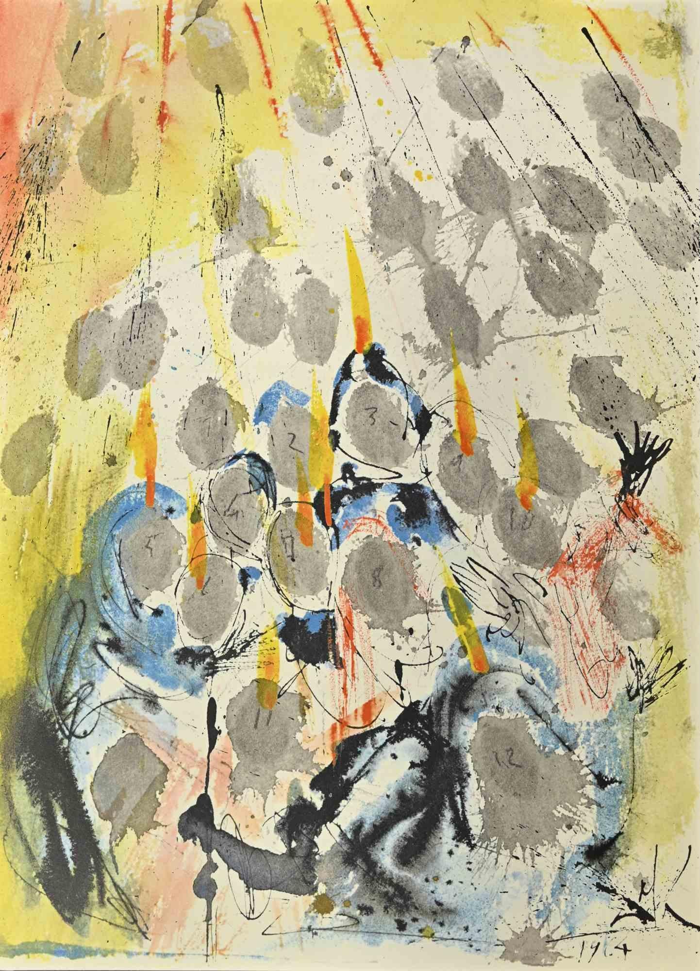 Print de Salvador Dalí - Apparuerunt Illis Dispertitae Linguae - Litografía - 1964