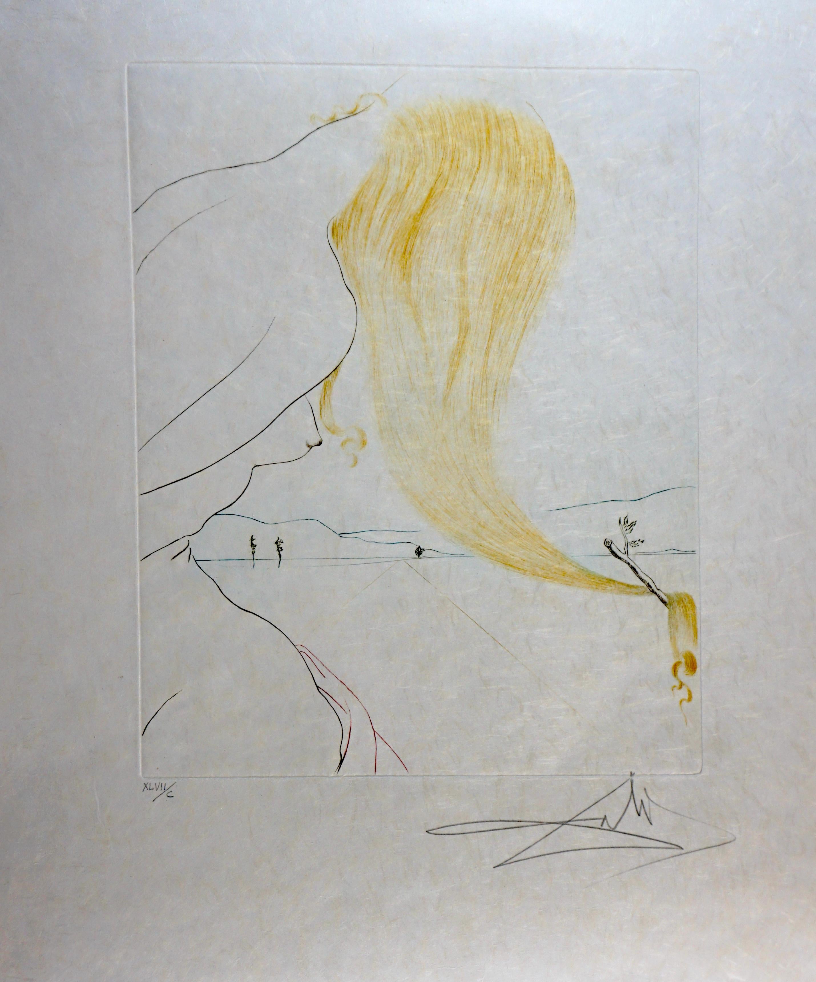 Salvador Dalí Figurative Print - Arnella The Golden Fleece 
