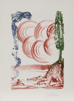 biblia colibri Atomo from the Colibri Suite, Surreal Landscape Lithograph by Salvador Dali