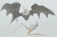 Aurelia, Angel of Melancholy - Original Etching Handsigned Numbered - Field 72-5