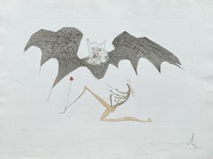 Aurelia, Angel of Melancholy - Original Etching Handsigned Numbered - Field 72-5