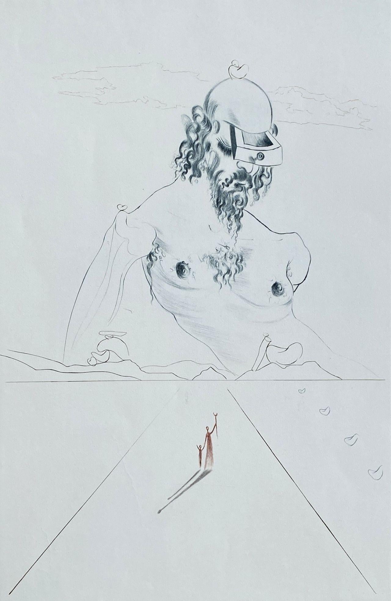 Aurelia, The Colossus - Original Etching Hand Signed Numbered - Field 72-5 - Print by Salvador Dalí