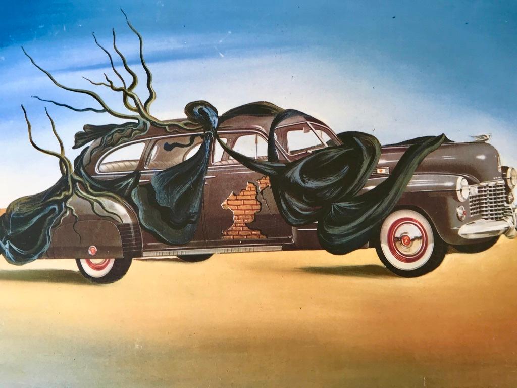 Automobiles habillées - Print by Salvador Dalí