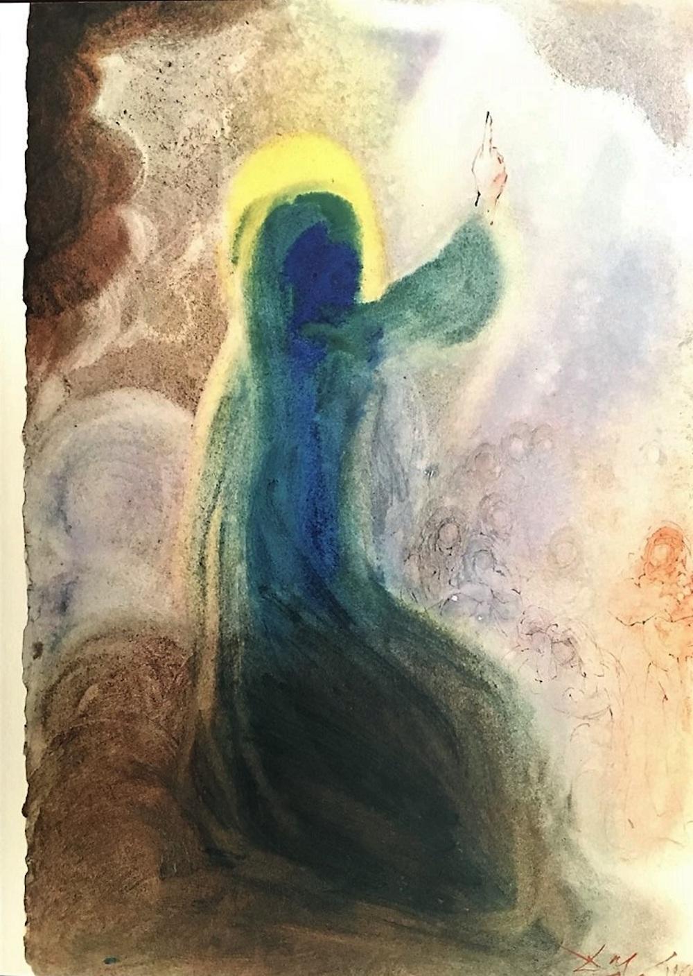Figurative Print de Salvador Dalí - Beati pauperes...beati ácaros...beati - Litografía  -  1964