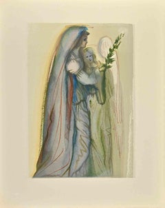 Beatrice and Rachele "The Divine Comedy"  - Woodcut attr. to Salvador Dali- 1963
