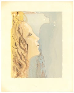 Beatrice - Original Woodcut by Salvador Dalì - 1963