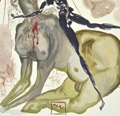 Beatrice Resolves Dante's Doubts - Woodcut print - 1963