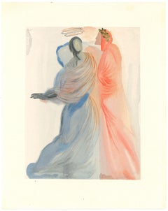 Beatrice's Splendour - Original Woodcut by Salvador Dalì - 1963