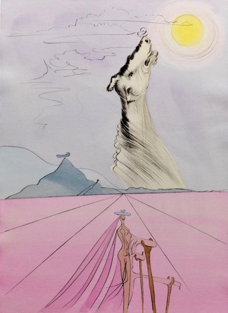 Figurative Print Salvador Dalí - Benjamin (Quatre tribus d'Israël)