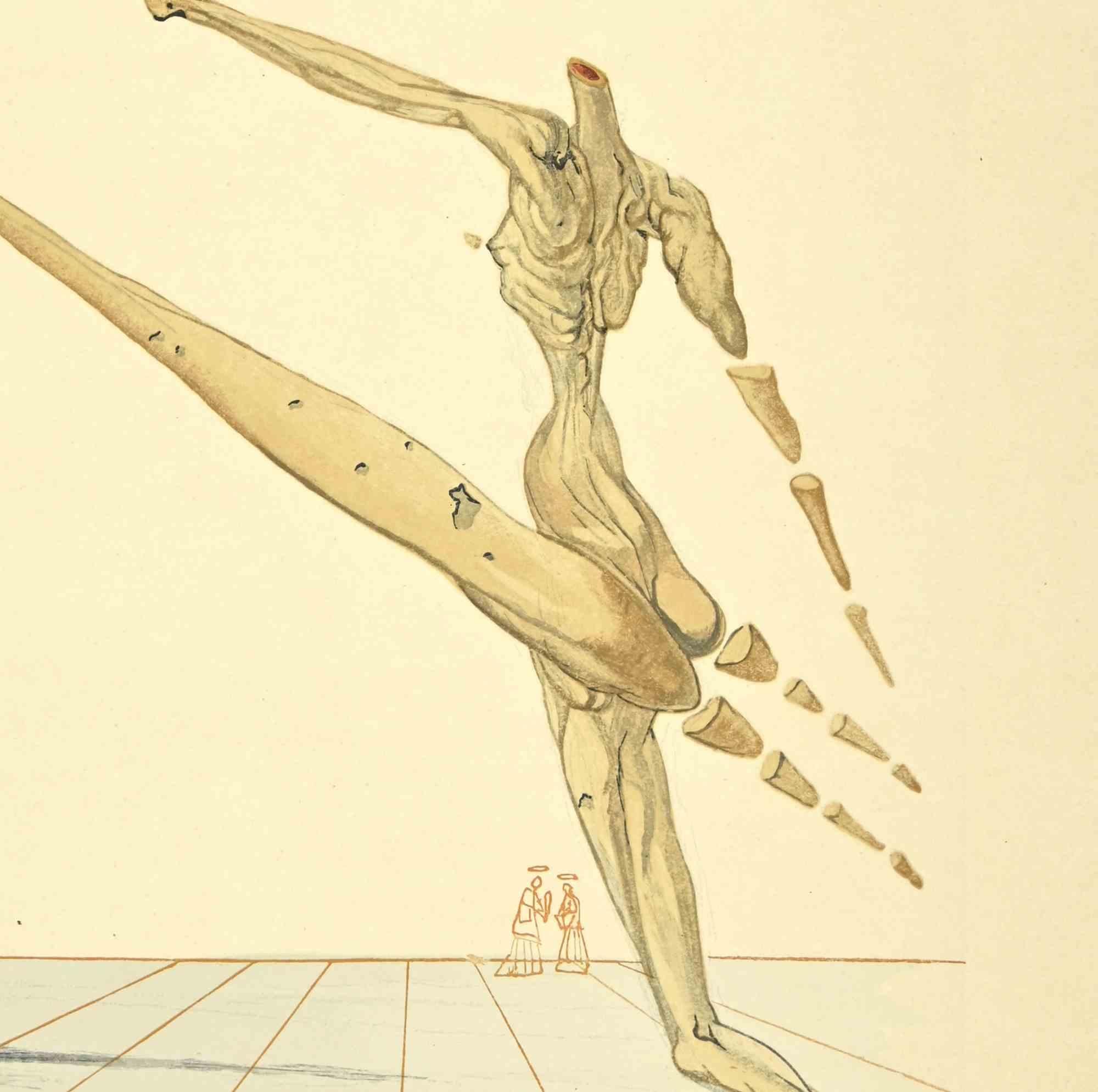 Bertrand de Born – Holzschnittdruck – 1963 – Print von Salvador Dalí