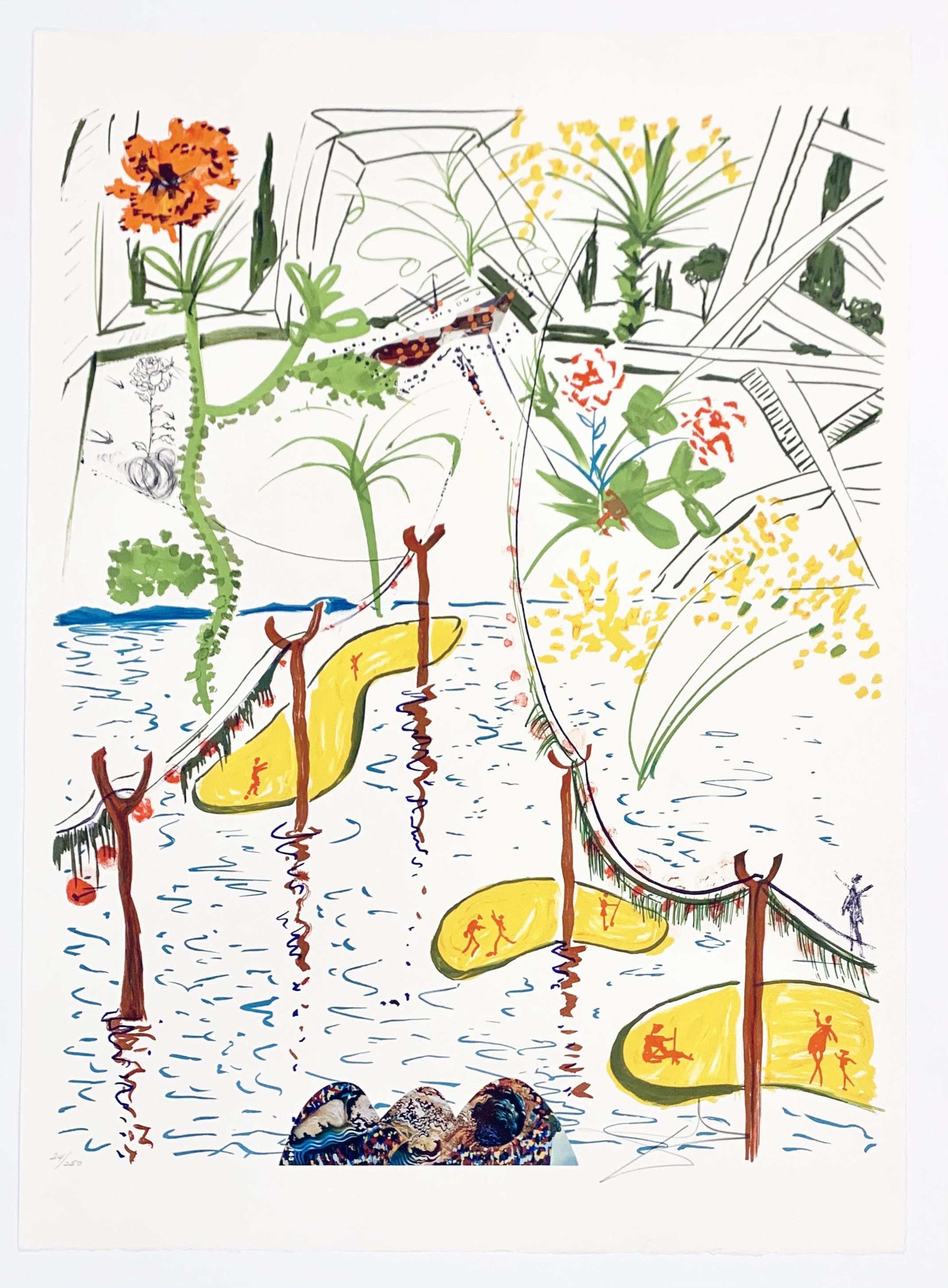 Biological Garden - Print by Salvador Dalí