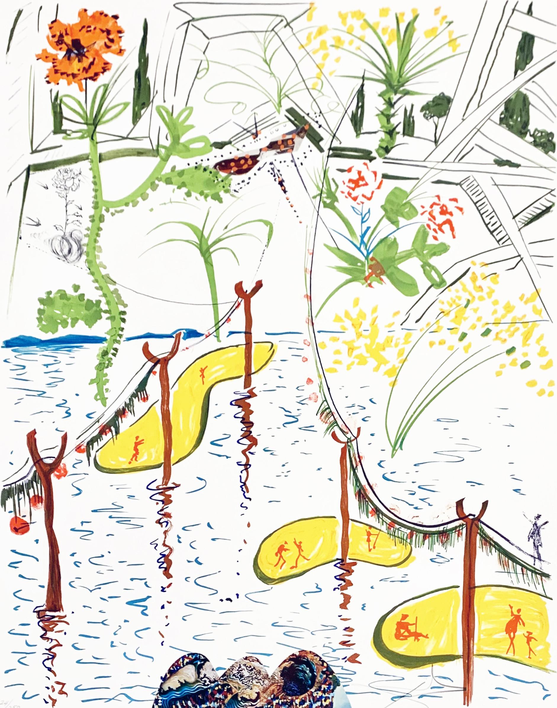 Salvador Dalí Landscape Print - Biological Garden