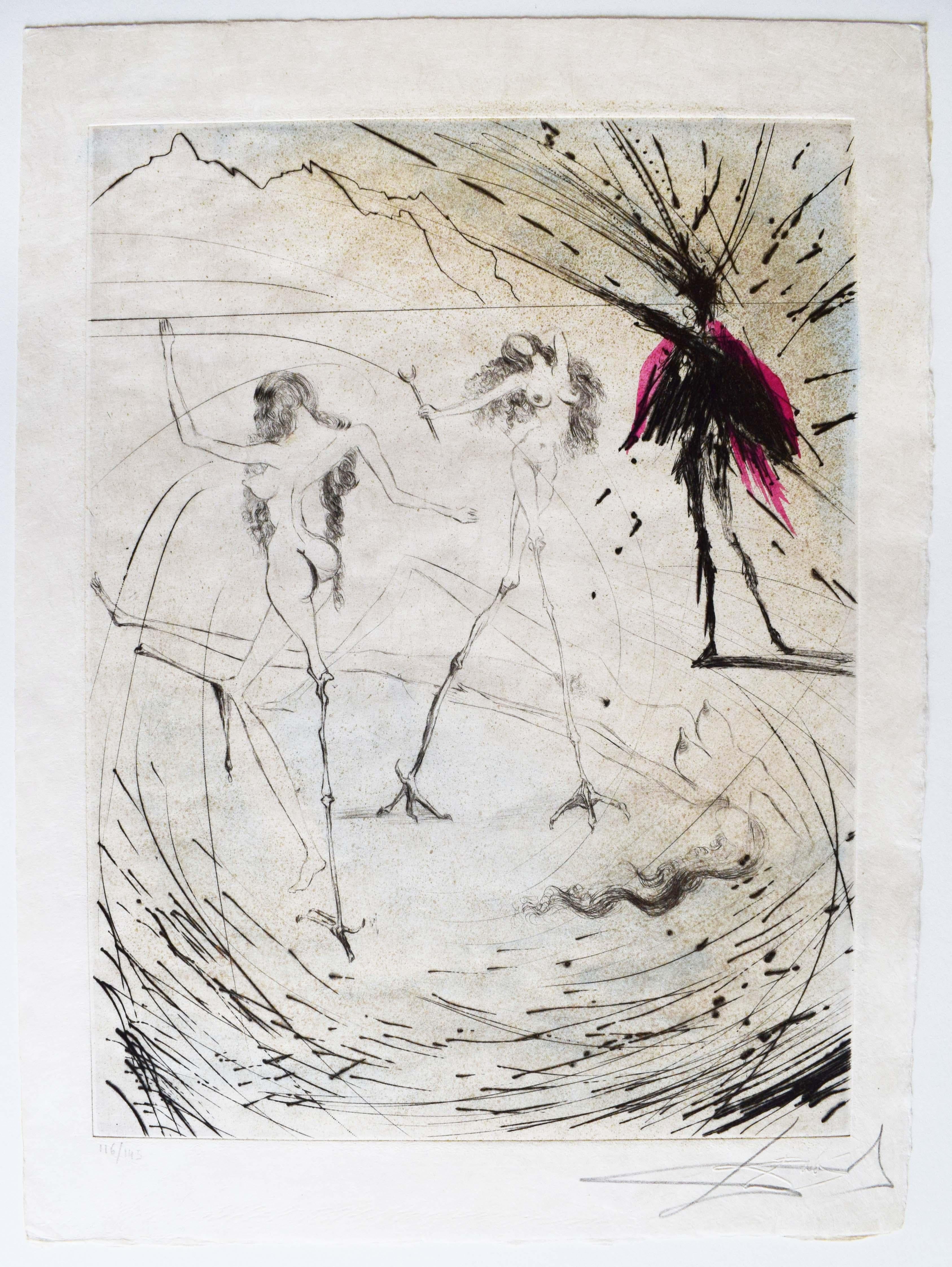 Bird Women, from: Faust (Walpurgis Night) - Spanish Surrealism - Print by Salvador Dalí