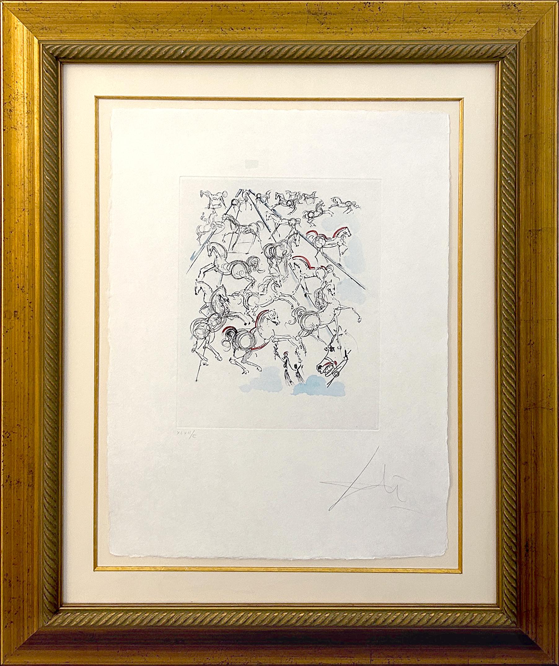 Caballos azules - Print Moderno de Salvador Dalí