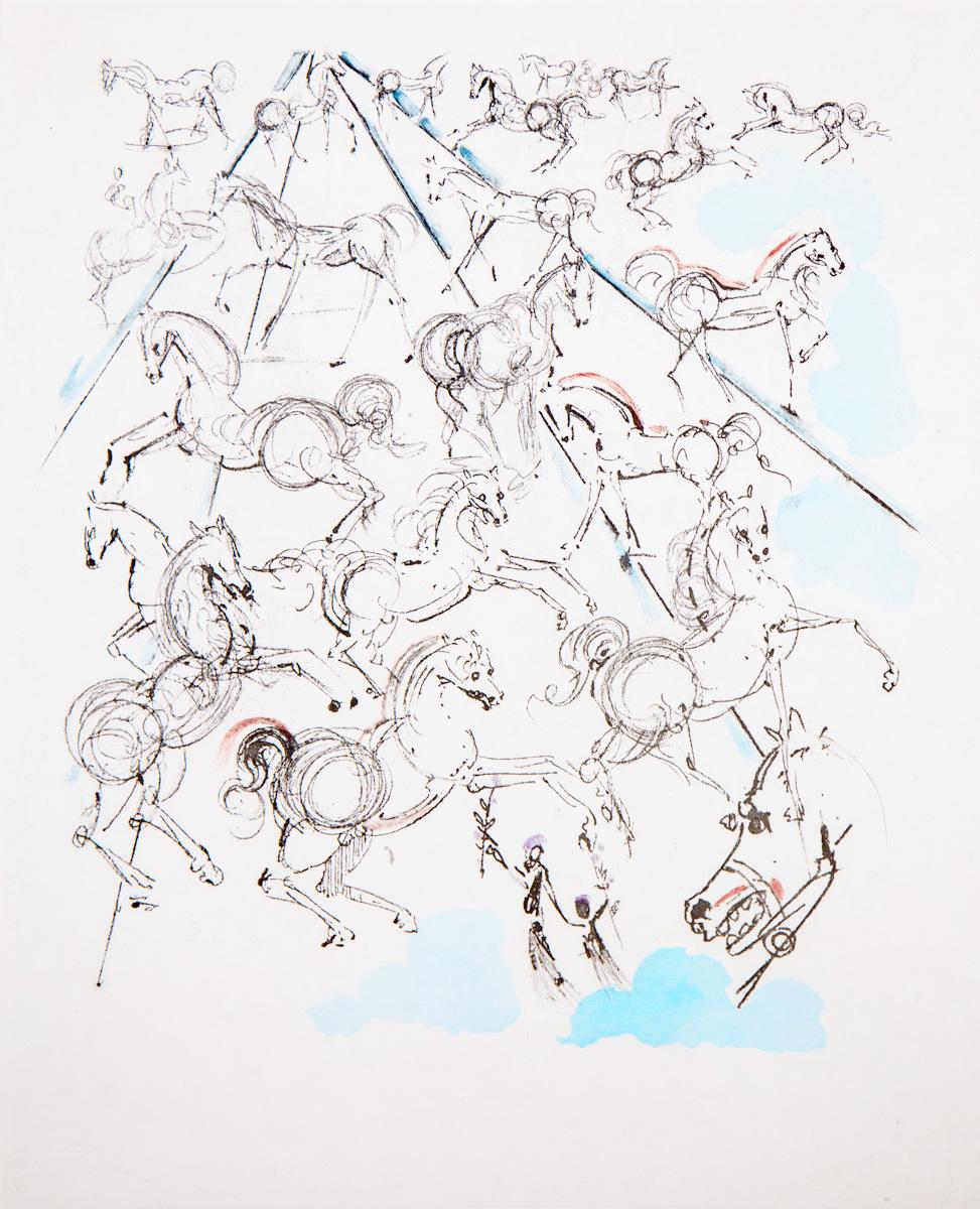 Caballos azules - Print de Salvador Dalí