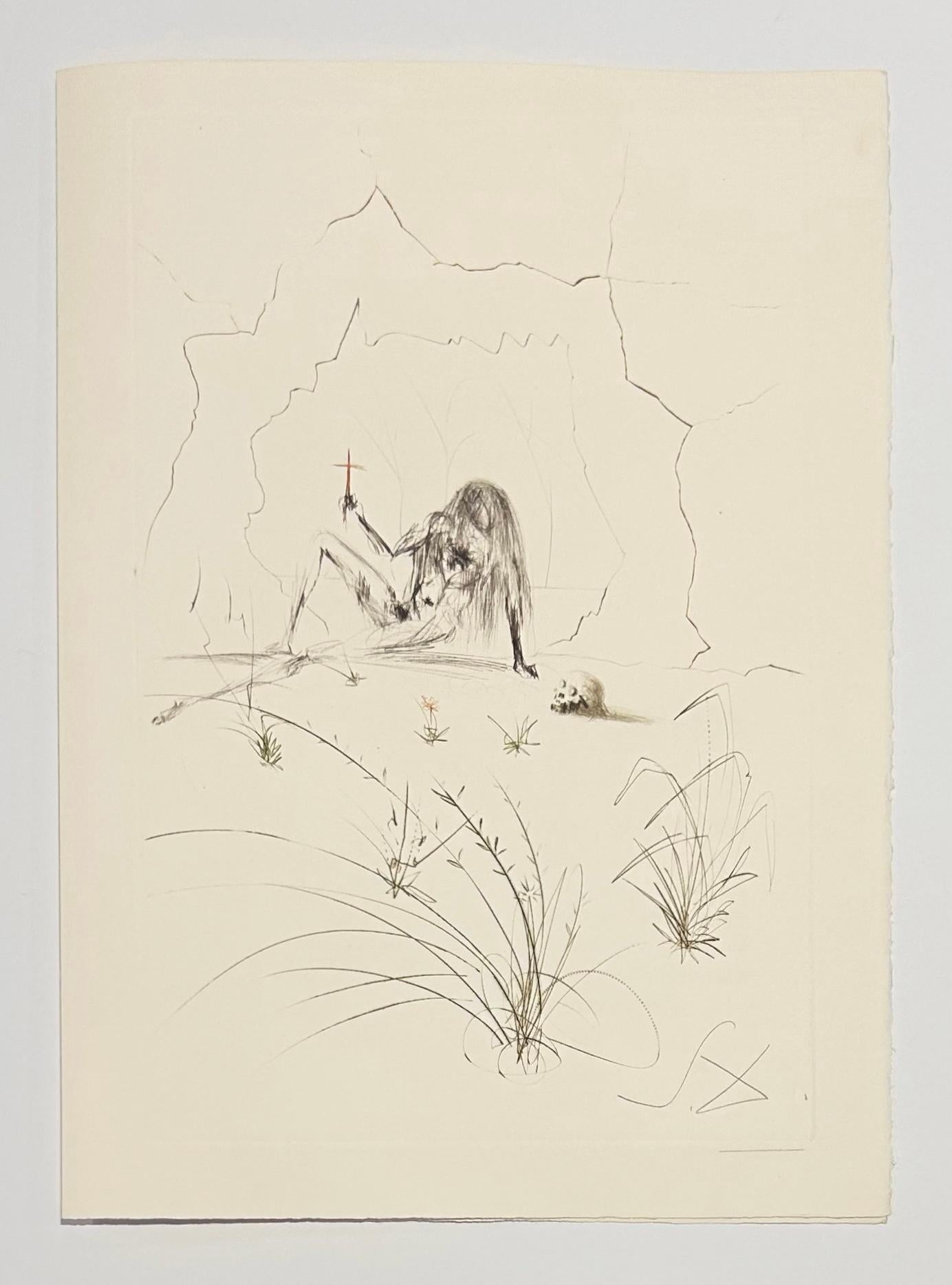 Brother Ogrin, the Hermit, from Tristan and Iseult - Surrealist Print by Salvador Dalí