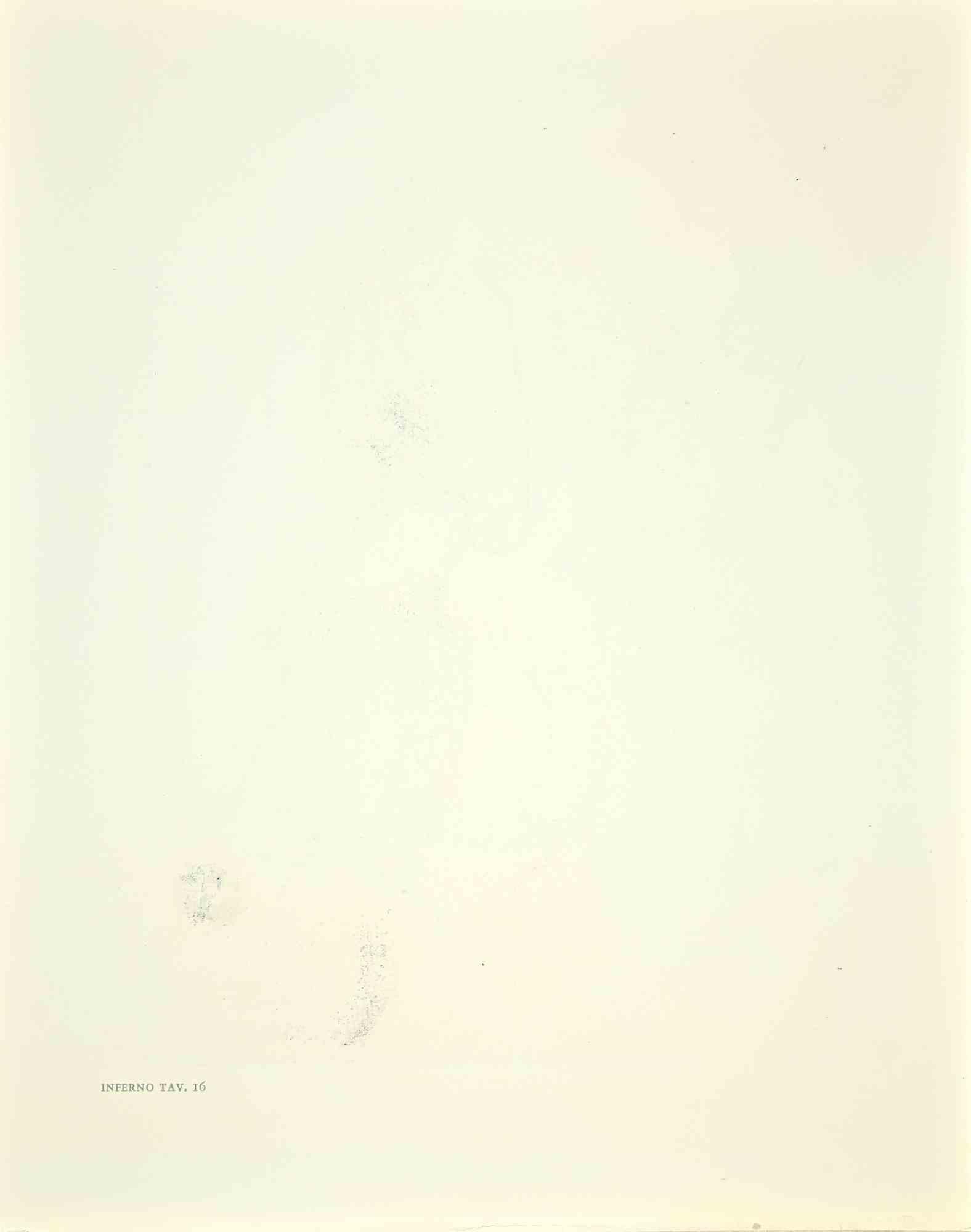 Brunetto Latini – Holzschnitt-Druck – 1963 (Surrealismus), Print, von Salvador Dalí