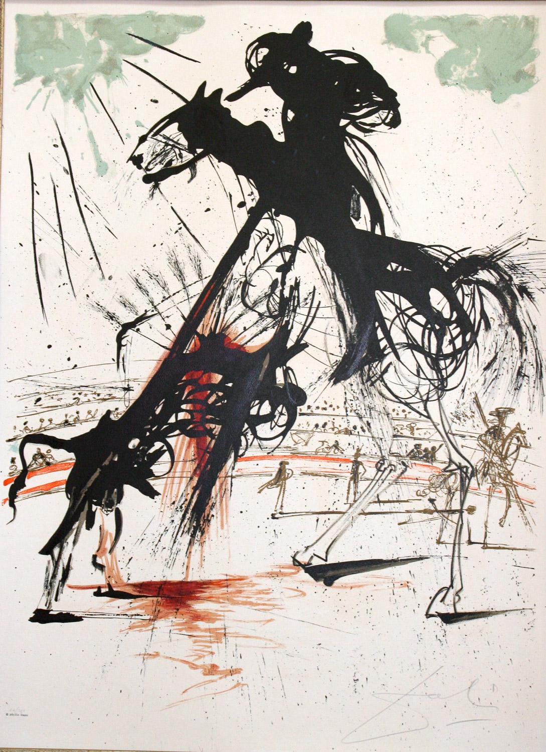 Salvador Dalí Figurative Print - Bullfight No. 5 original lithograph by Salvador Dali