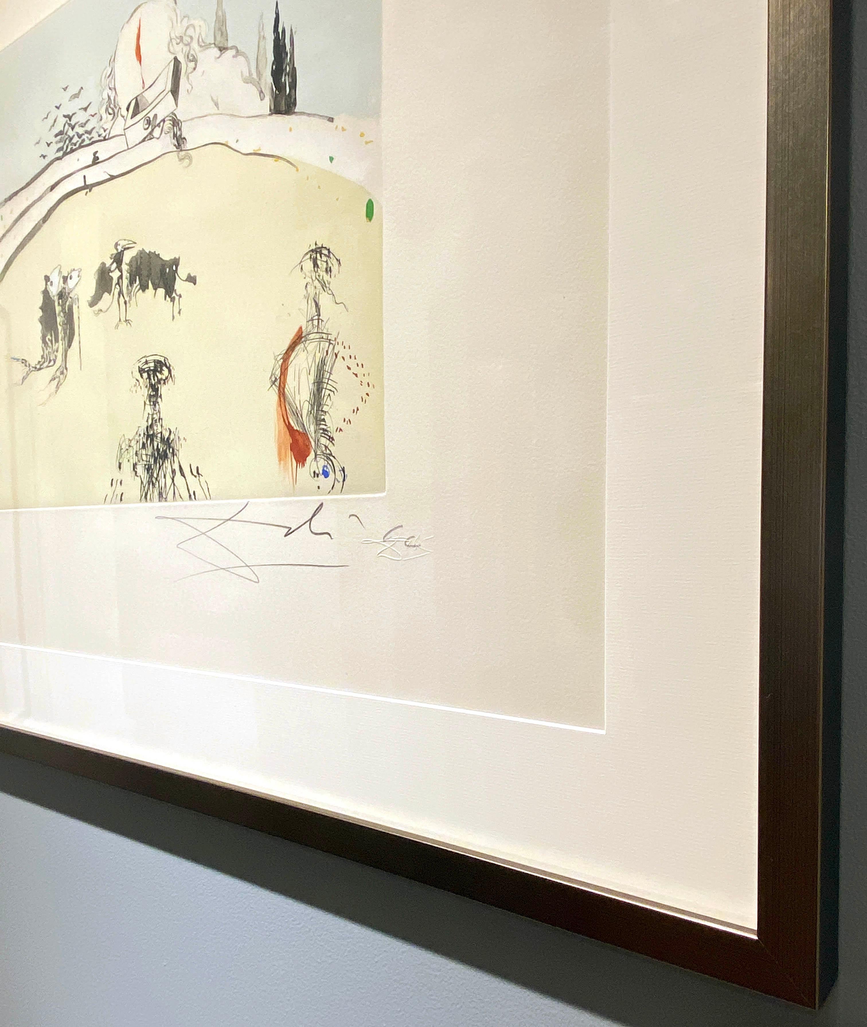 Artist:  Dali, Salvador
Title:  Bullfight with Drawer
Series:  Tauramachie Surrealiste (Bullfight III)
Date:  1966-1967
Medium:  Etching with Aquatint on Arches
Unframed Dimensions:  19