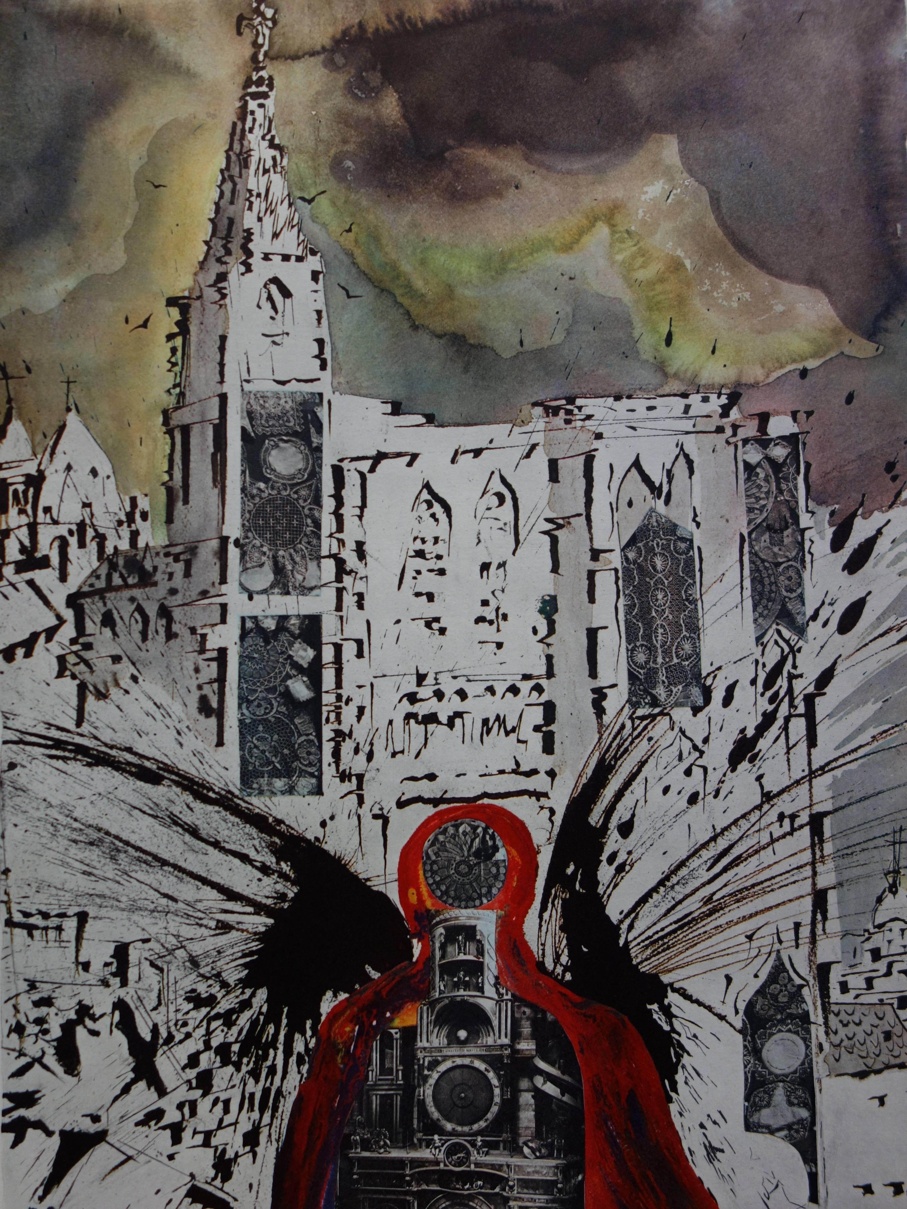 Suite Mariposa : Alsacia / Estrasburgo - Heliograbado (Campo #69-2 D) - Print Surrealista de Salvador Dalí