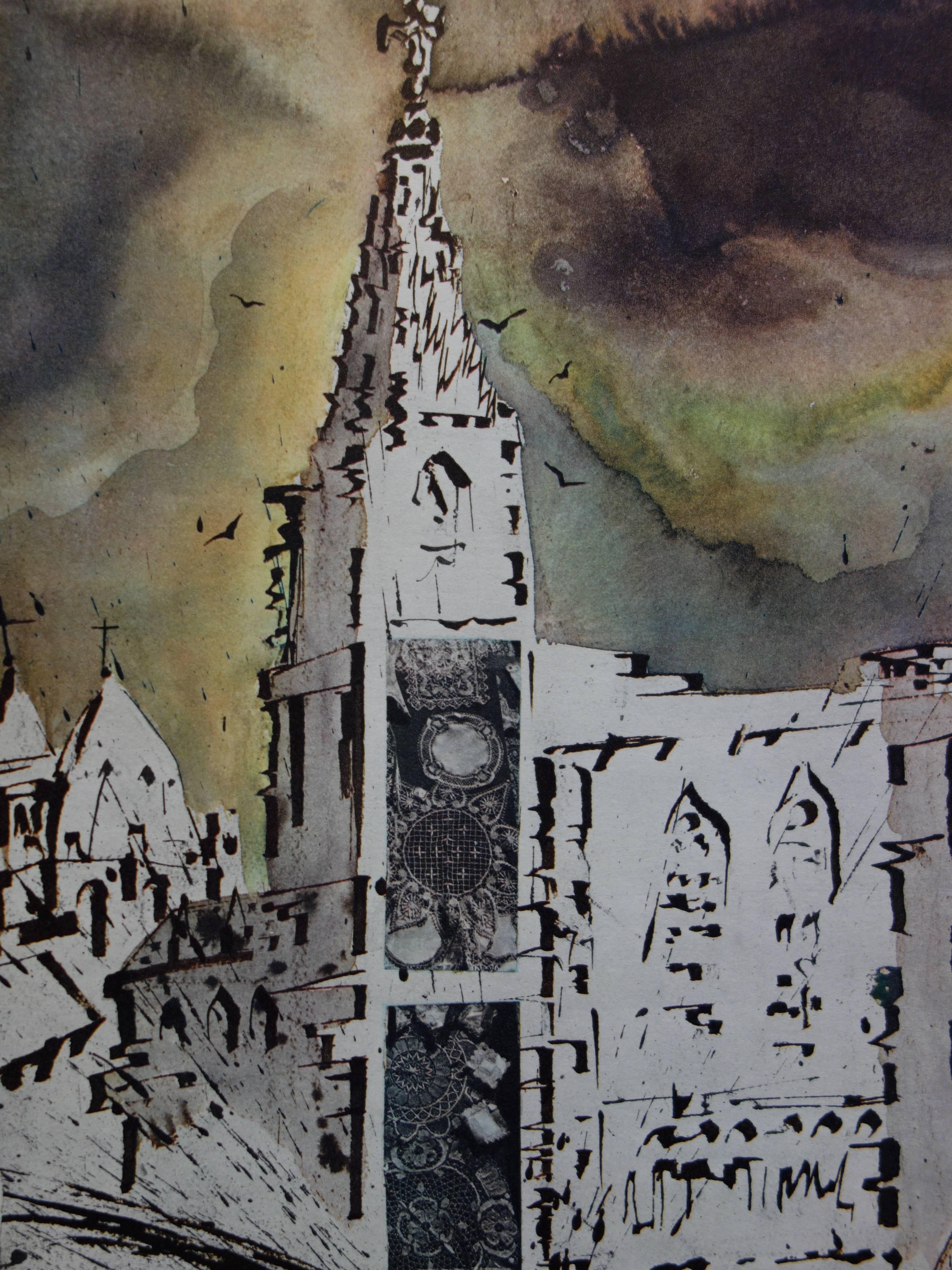 Suite Mariposa : Alsacia / Estrasburgo - Heliograbado (Campo #69-2 D) - Figurative Print Gris de Salvador Dalí