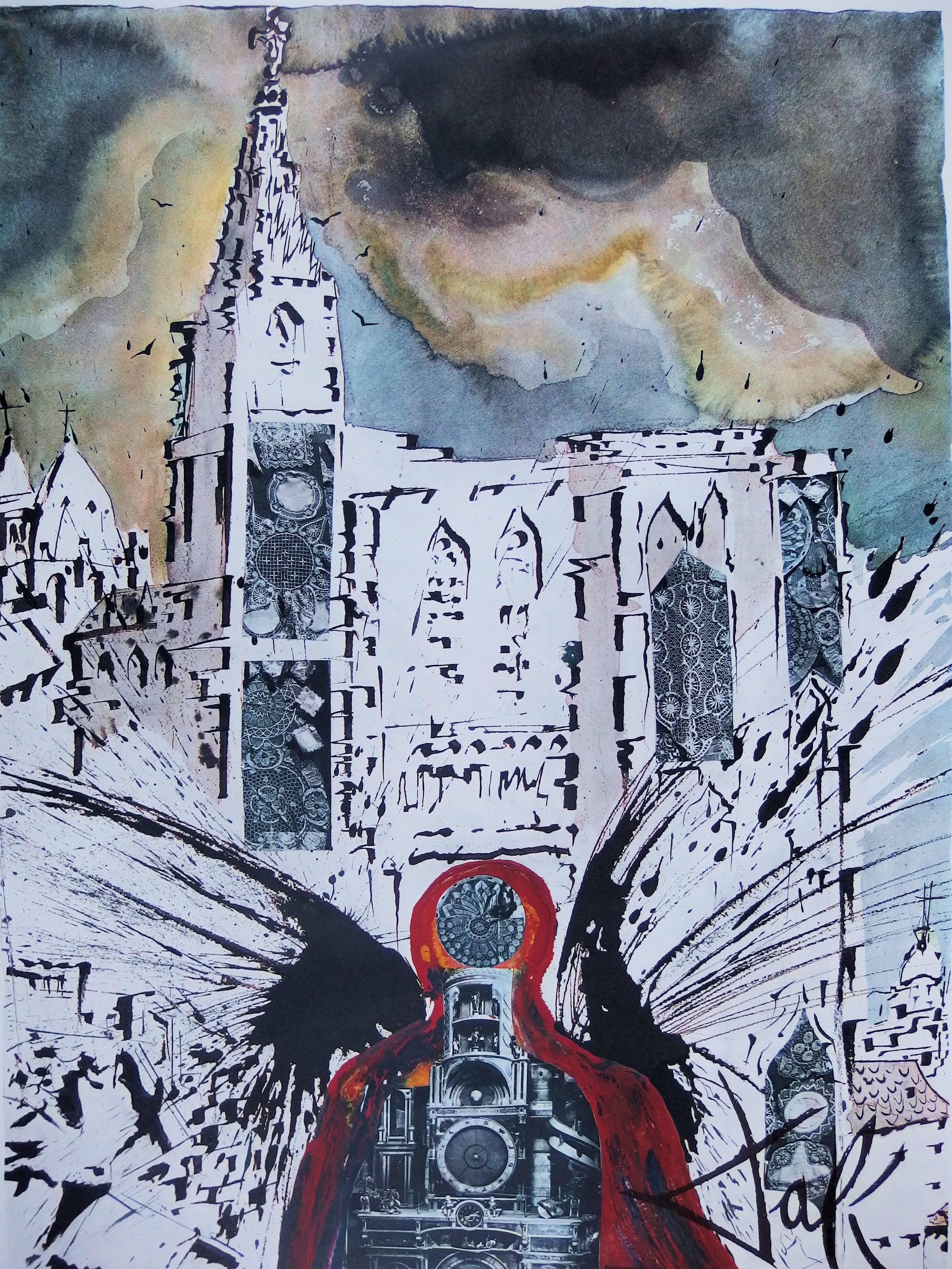 suite papillon : Alsace / Strasbourg - Lithographie - Taille haute (Field 69-2D) - Surréalisme Print par Salvador Dalí