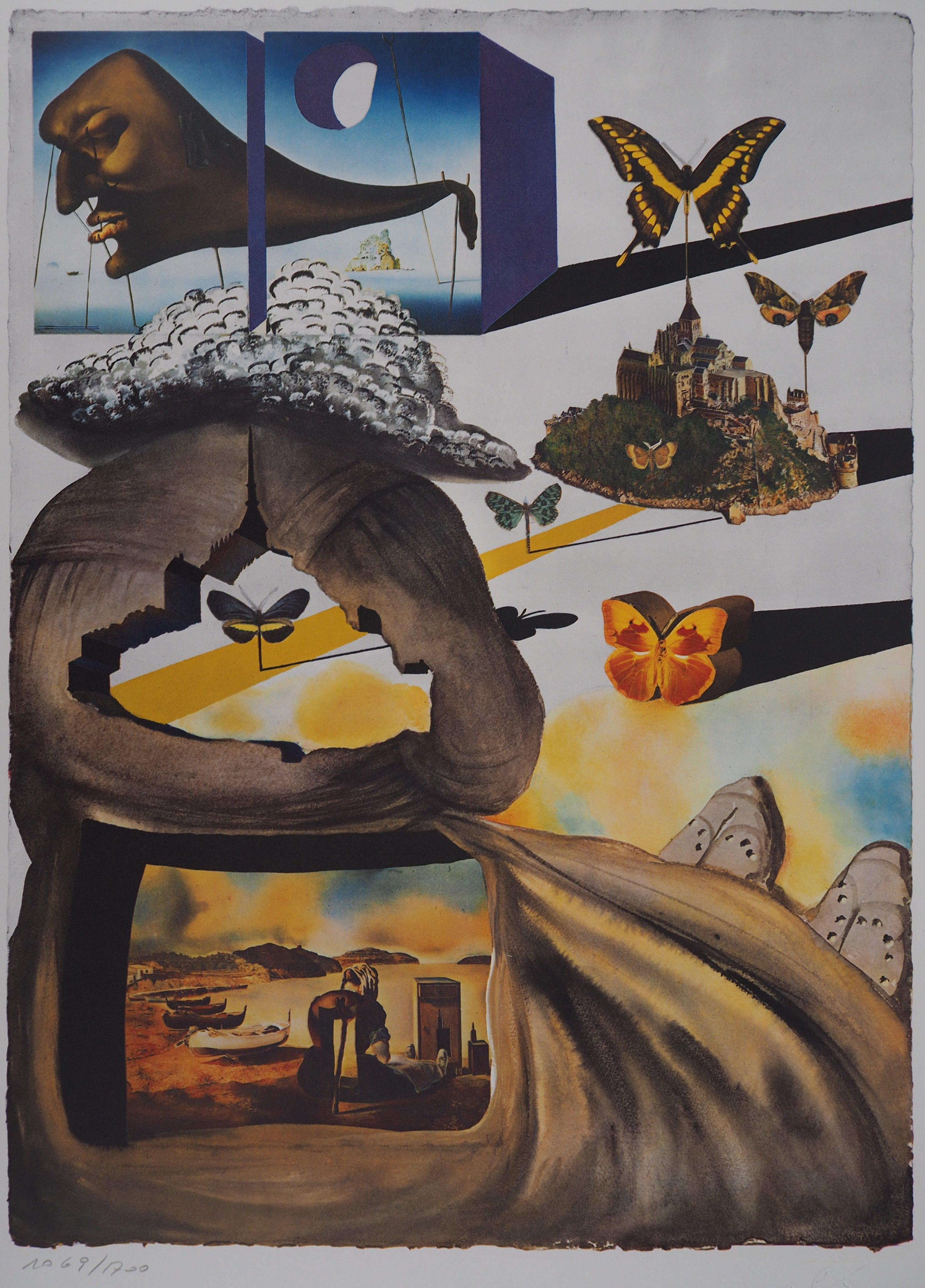 suite papillon : Normandie - gravure à l'héliogravure - 1969 (feuille n°69-2 B) - Print de Salvador Dalí