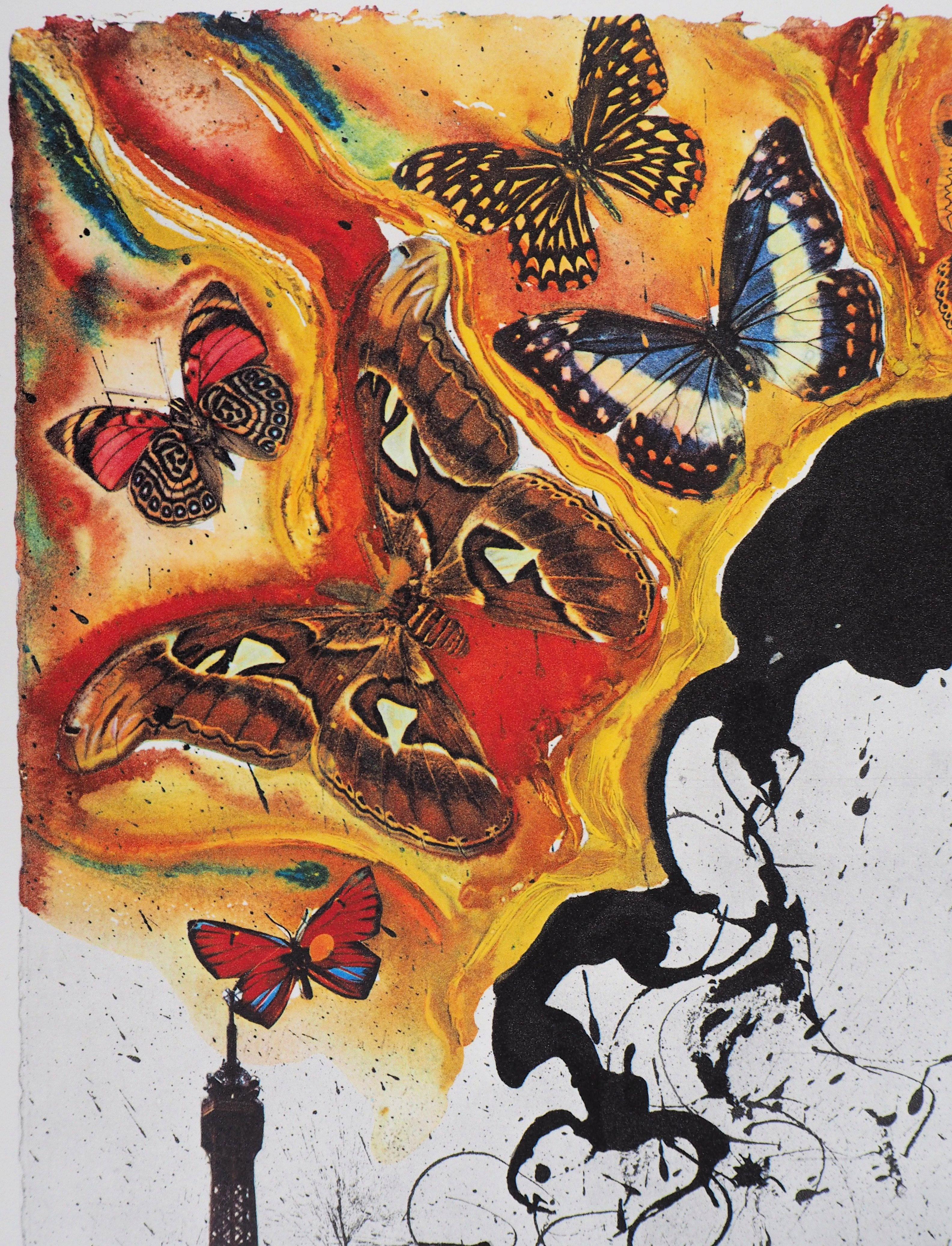 Schmetterlingsgarnitur: Paris – Heliogravur (Katalogfeld #69-2 F) (Surrealismus), Print, von Salvador Dalí