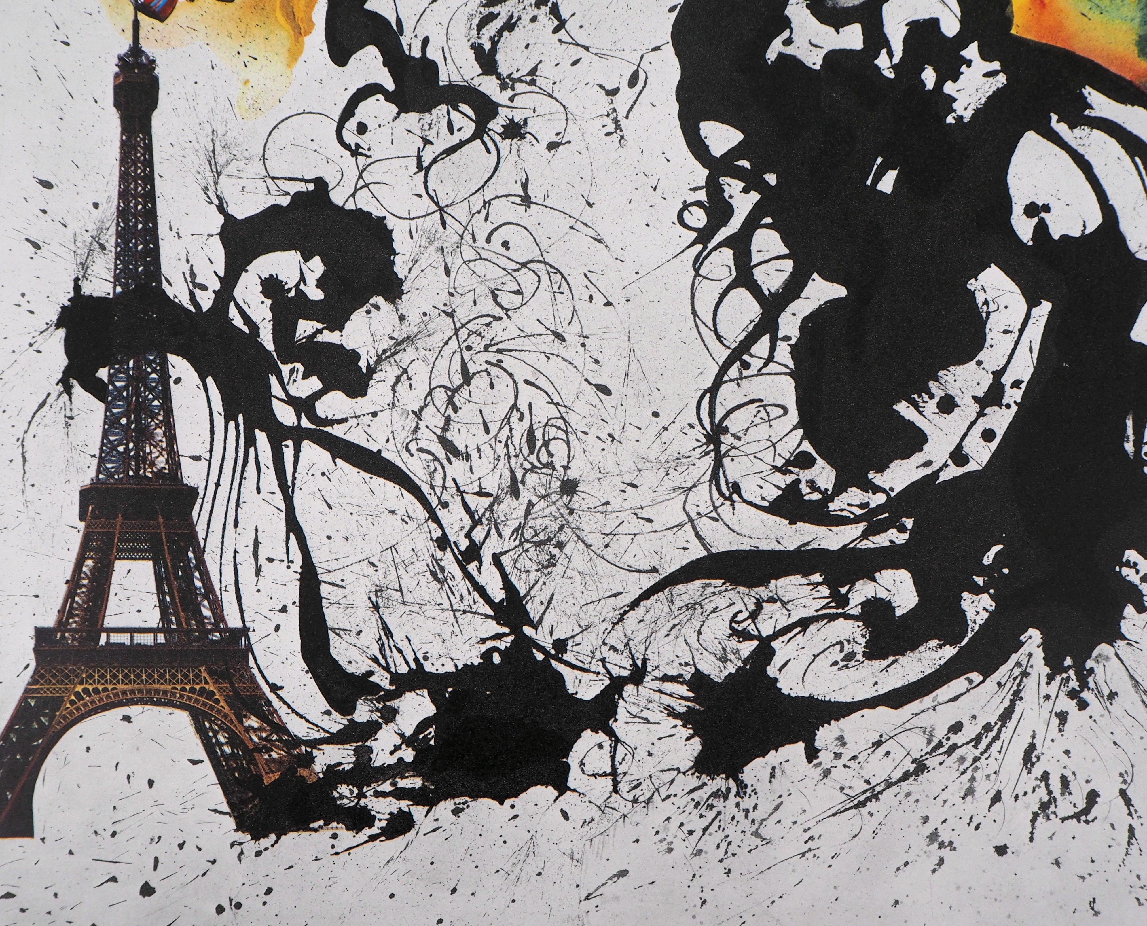 Butterfly suite : Paris - Heliogravure (Catalog Field #69-2 F) - Beige Landscape Print by Salvador Dalí