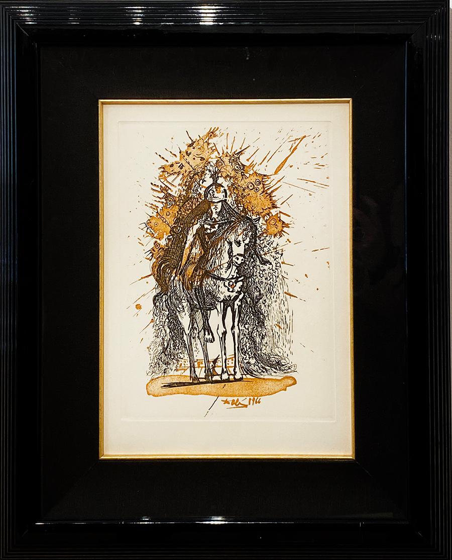 Caballero con Casco y Mariposas - Print by Salvador Dalí