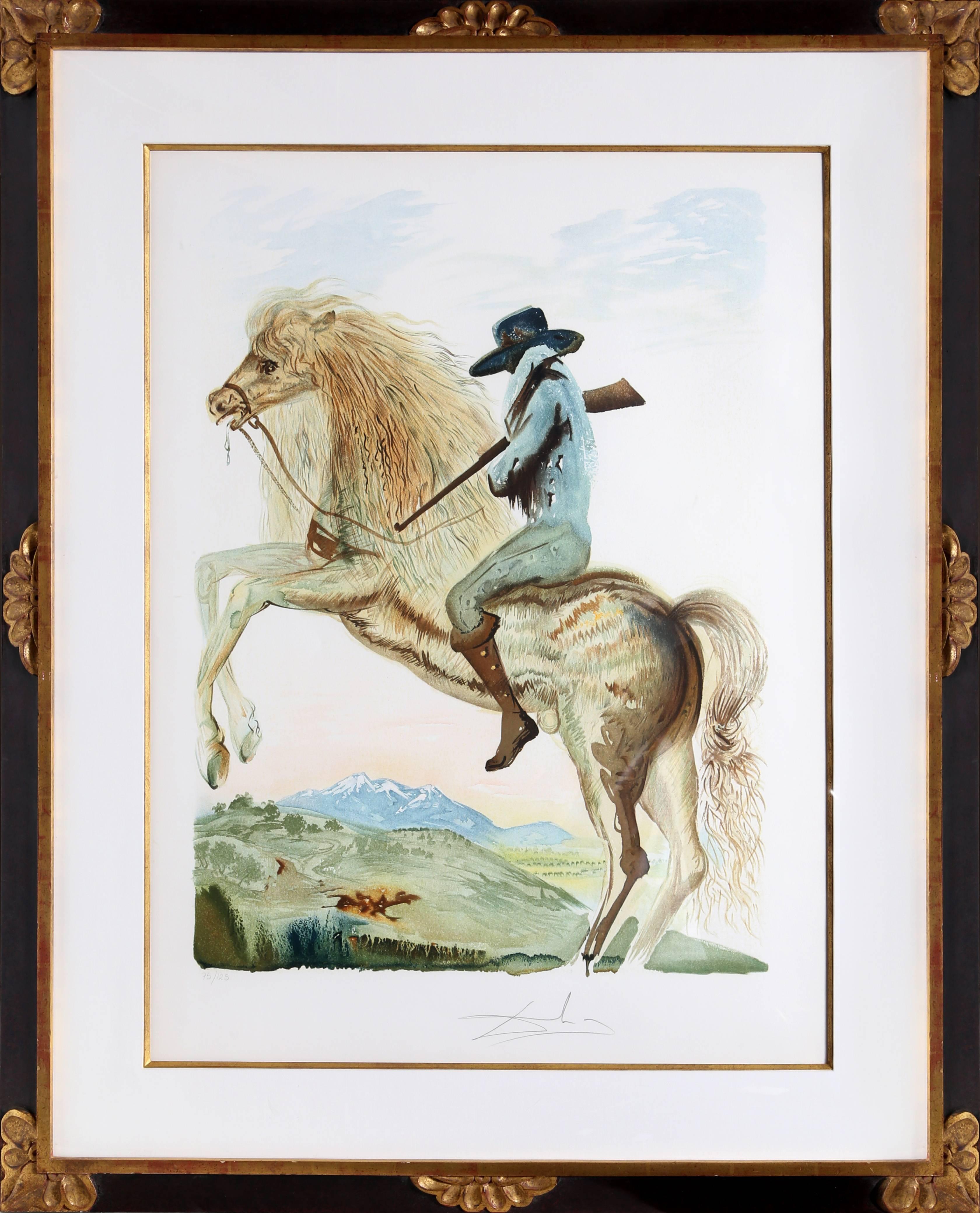 Caballero, Surrealistische Lithographie von Salvador Dali