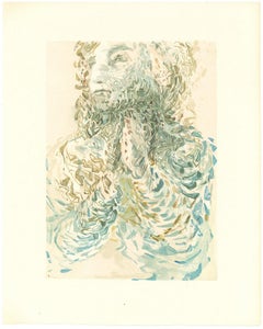 Cacciaguida Sees Dante's Exile in God - Original Woodcut by Salvador Dalì - 1963