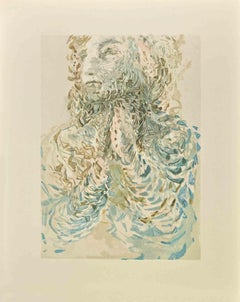 Cacciaguida Sees Dante's Exile in God - Woodcut attr. to Salvador Dali- 1963