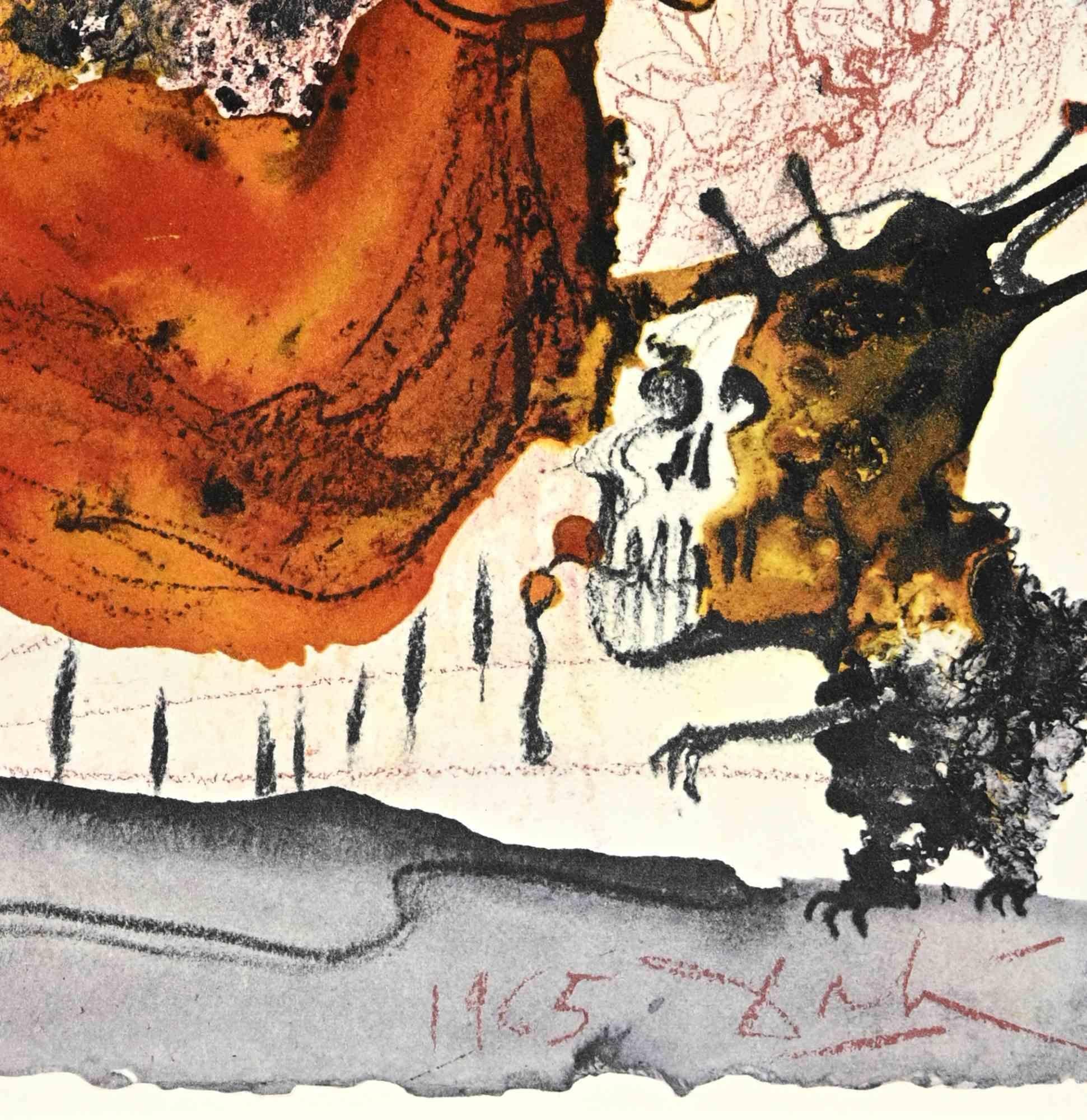 Cadaver in sepulchro Elisei – Lithographie – 1964 – Print von Salvador Dalí
