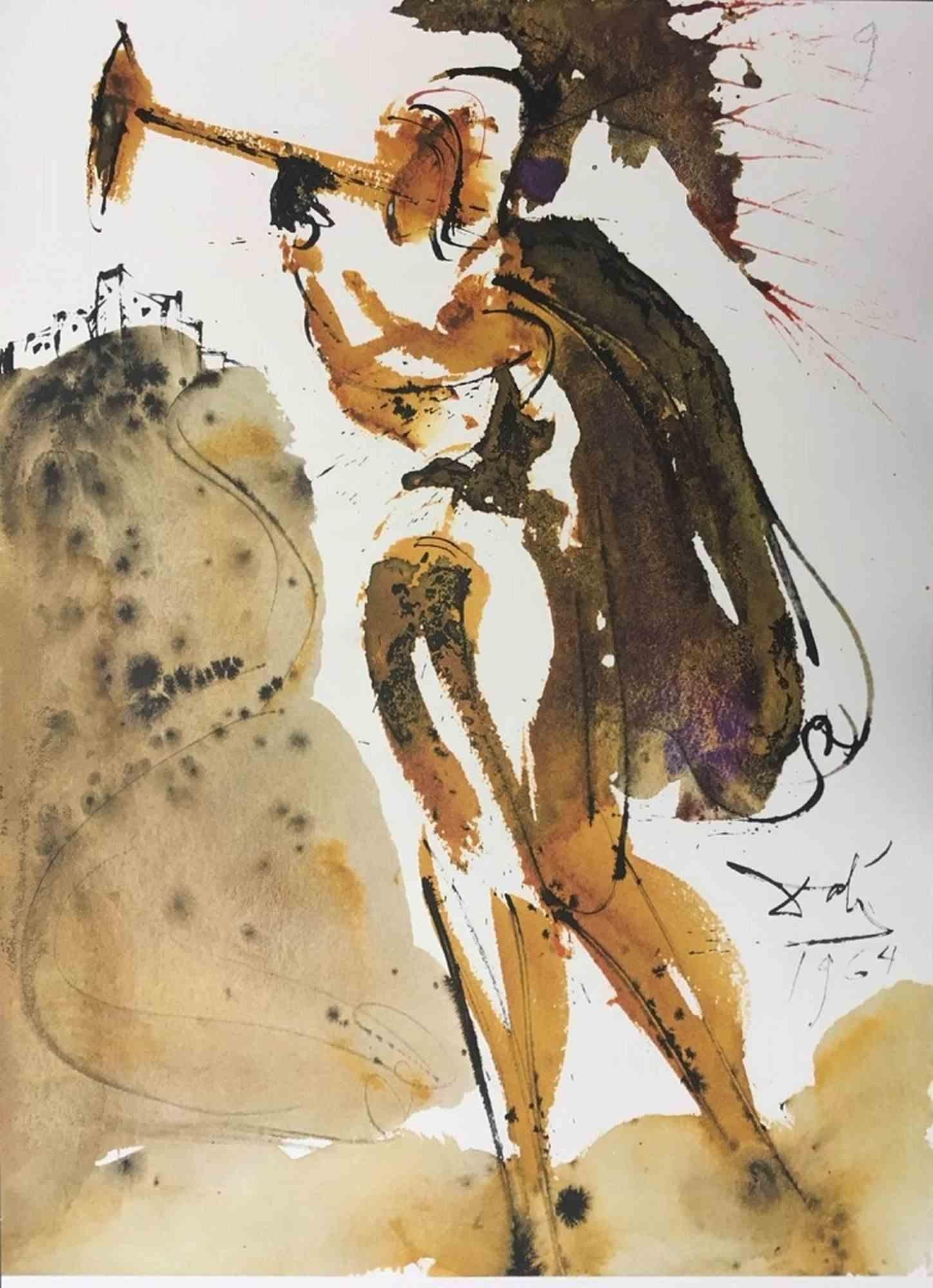Salvador Dalí Figurative Print - Canite Tuba in Sion - Lithograph - 1964