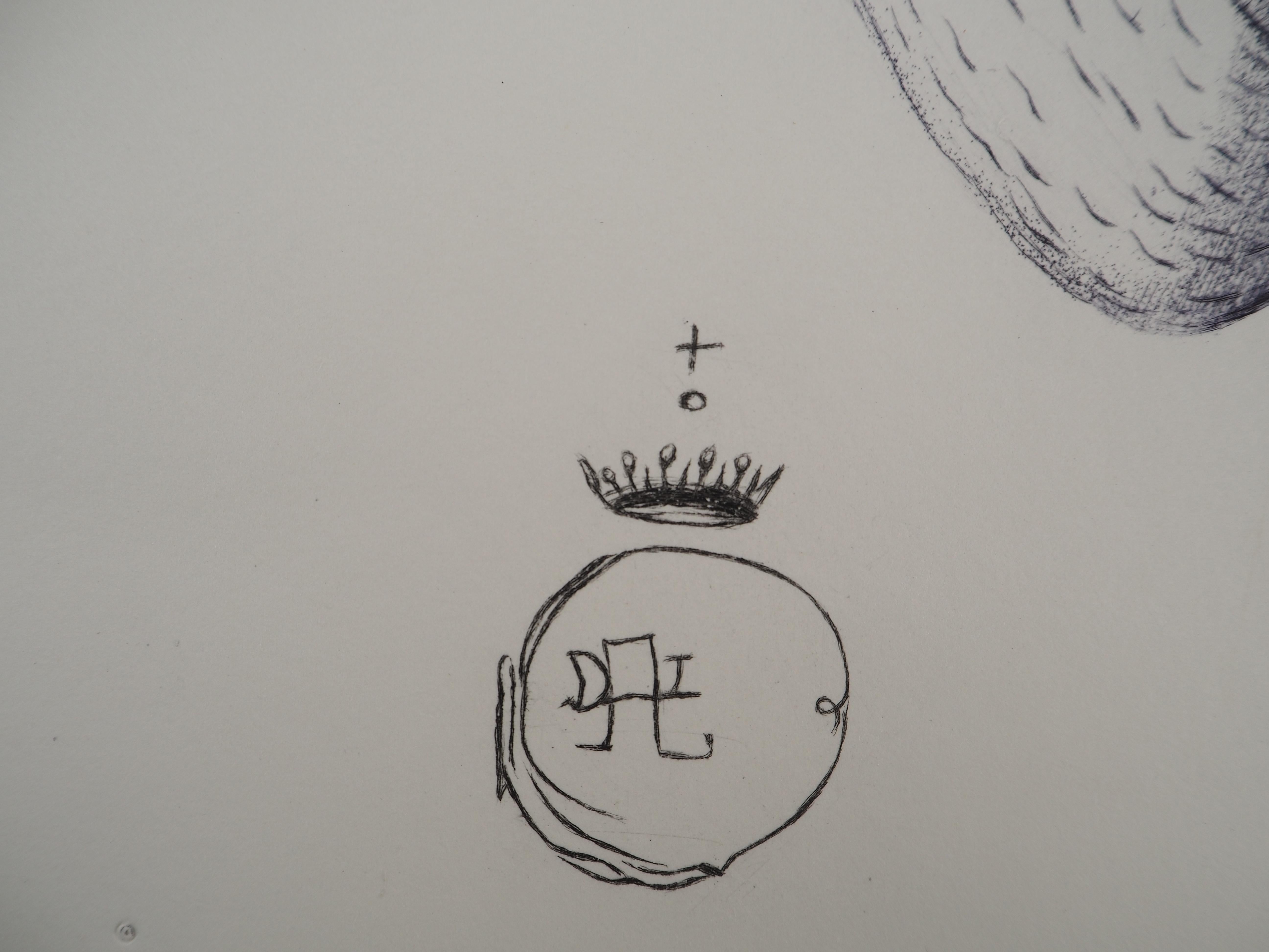 Casanova : Imagination and Conscience - Original etching (Field #67-4 G) - Surrealist Print by Salvador Dalí