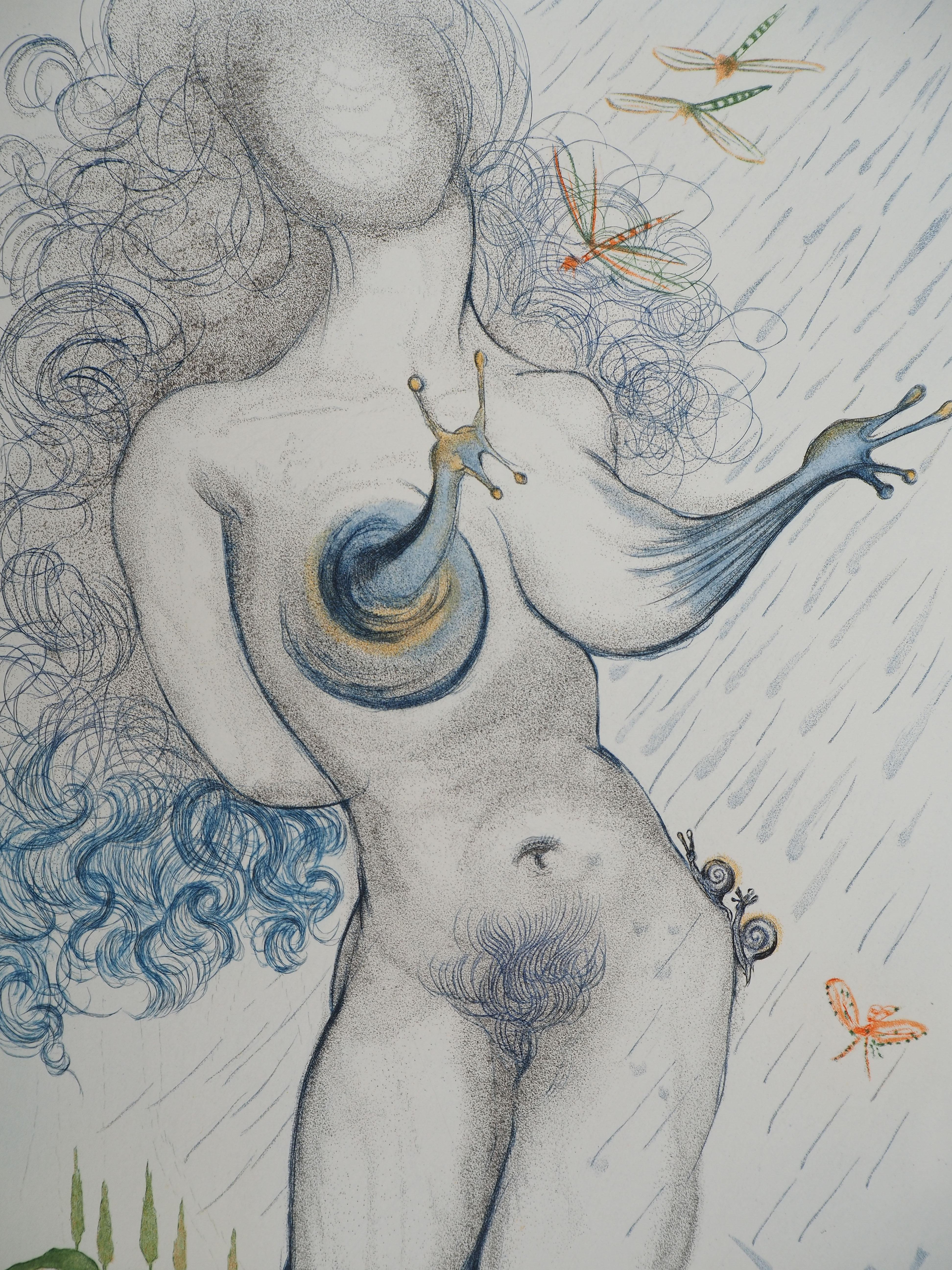 Casanova : Signora delle lumache - Incisione originale (Campo #67-4 K) - Print di Salvador Dalí